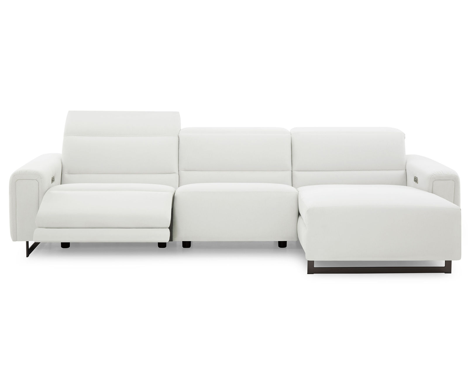 Armina 44010 Power Headrest Power Reclining Sectional (+50 fabrics) - Layout E: Three Piece Reclining Sectional 117" x 64"