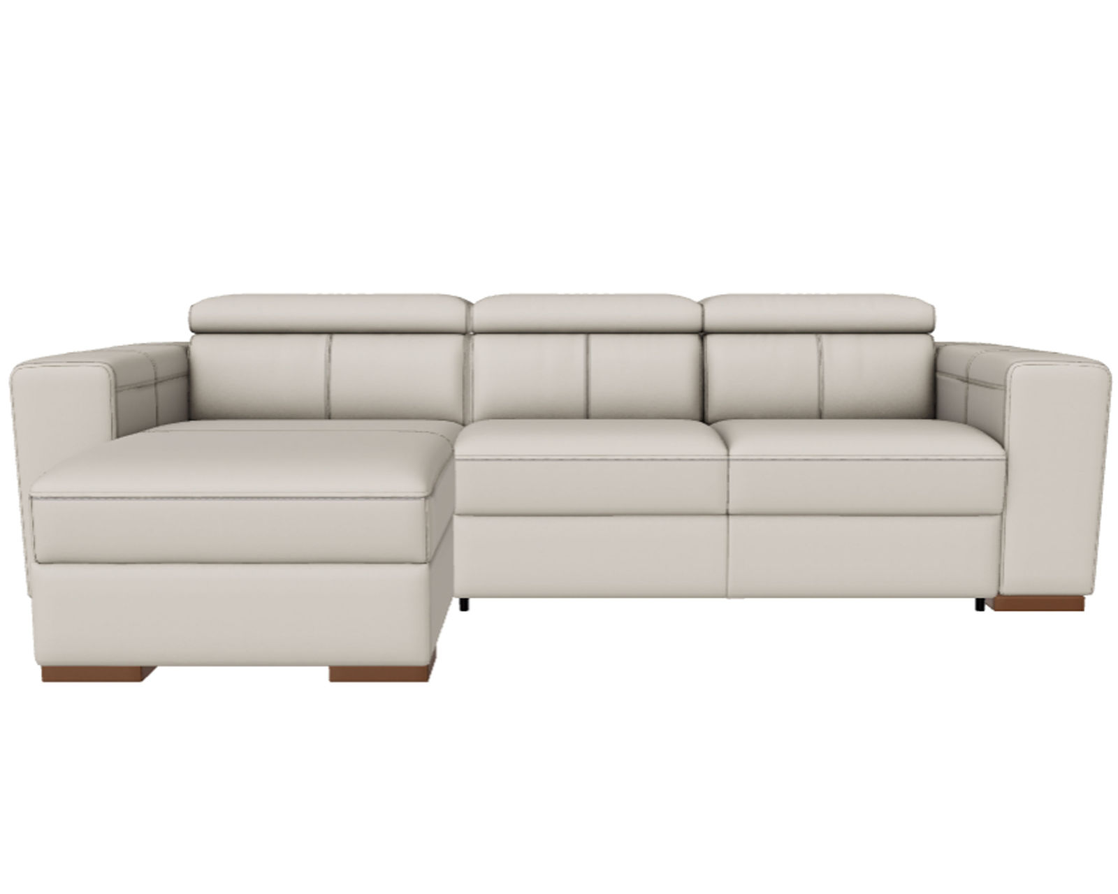 Piacevole C161 Sleeper Sectional (+50 leathers) - Layout B: Two Piece Full Size Sleeper Sectional 64" x 118" 