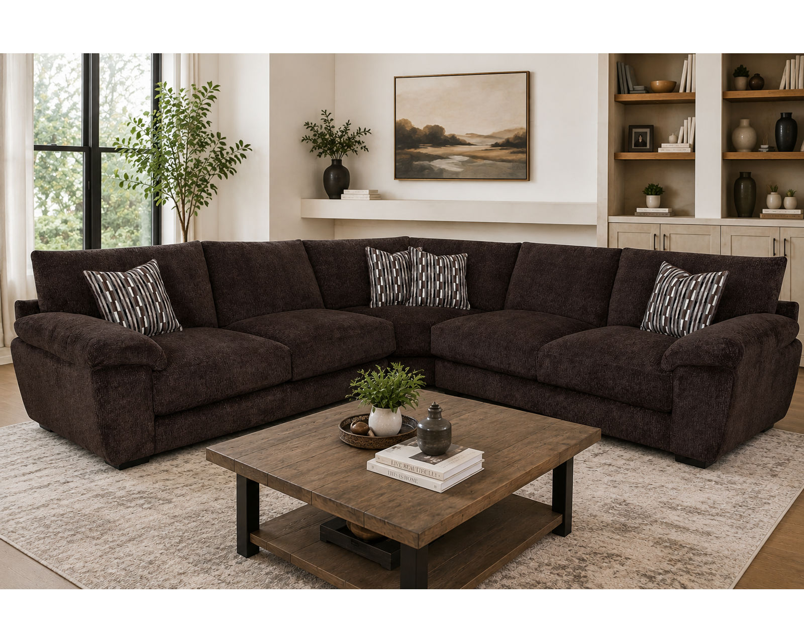 Donegal 840 Three Piece Sectional (Oversized Comfort. Rich Texture. Made for Relaxing) - Luxury Looks. Beautiful Rooms. Surprisingly Affordable.