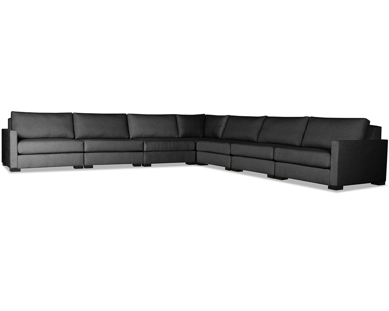 Chester 7 Pieces Modular Sectional (Choice of Colors) - Chester 7 Pieces Modular Sectional in Charcoal