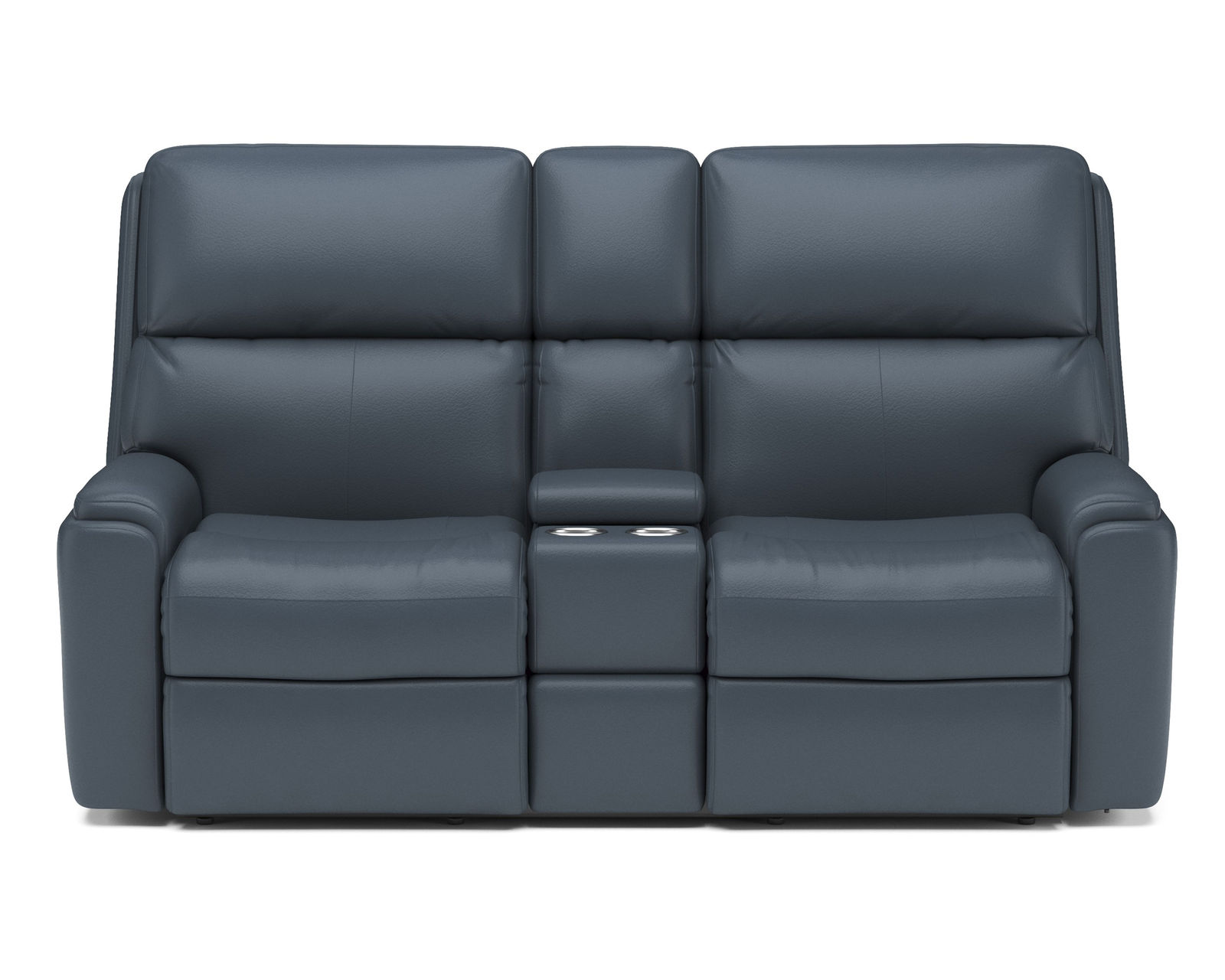Rio Leather Recliner or Rocker Recliner (Colors Available) - Rio Reclining Loveseat with Console