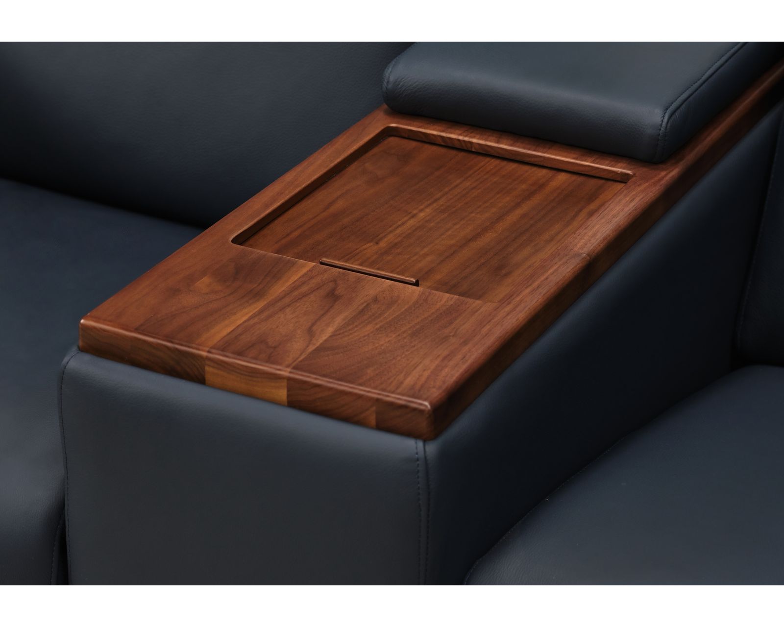 Sanibel 40111 Triple Reclining Sectional (+50 fabrics) - Center console is available in two wood finishes