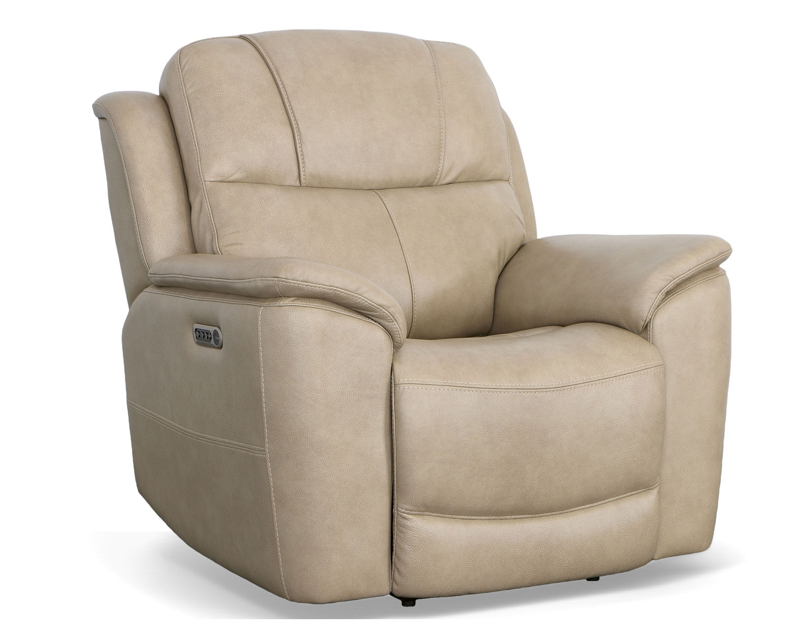 Crew Power Reclining Loveseat with Console, Power Headrests & Lumbar (Tan leather) in stock - Crew Power Recliner with Power Headrest & Lumbar