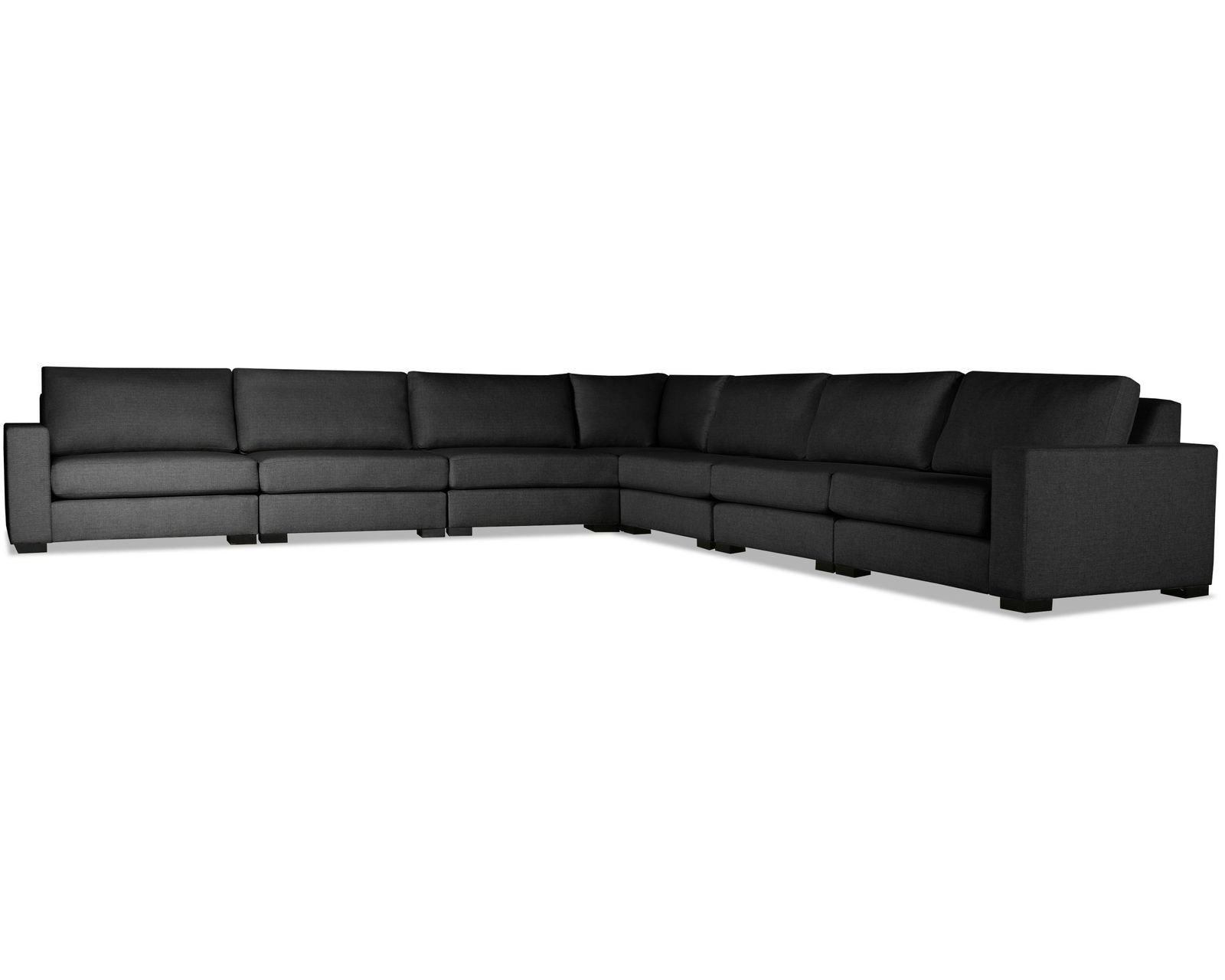 Veranda 7 Pieces Modular Sectional  (Choice of Colors) - Veranda 7 Pieces Modular Sectional  In Charcoal