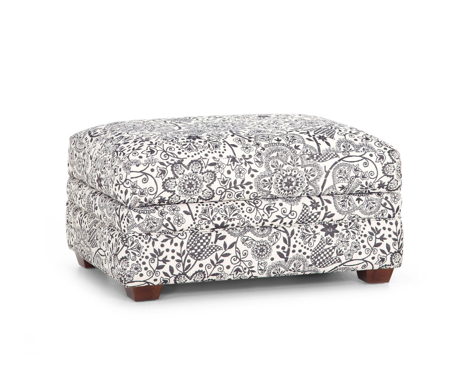 Julienne 864 Stationary Sectional (Includes Pillows) - Julienne Storage Ottoman