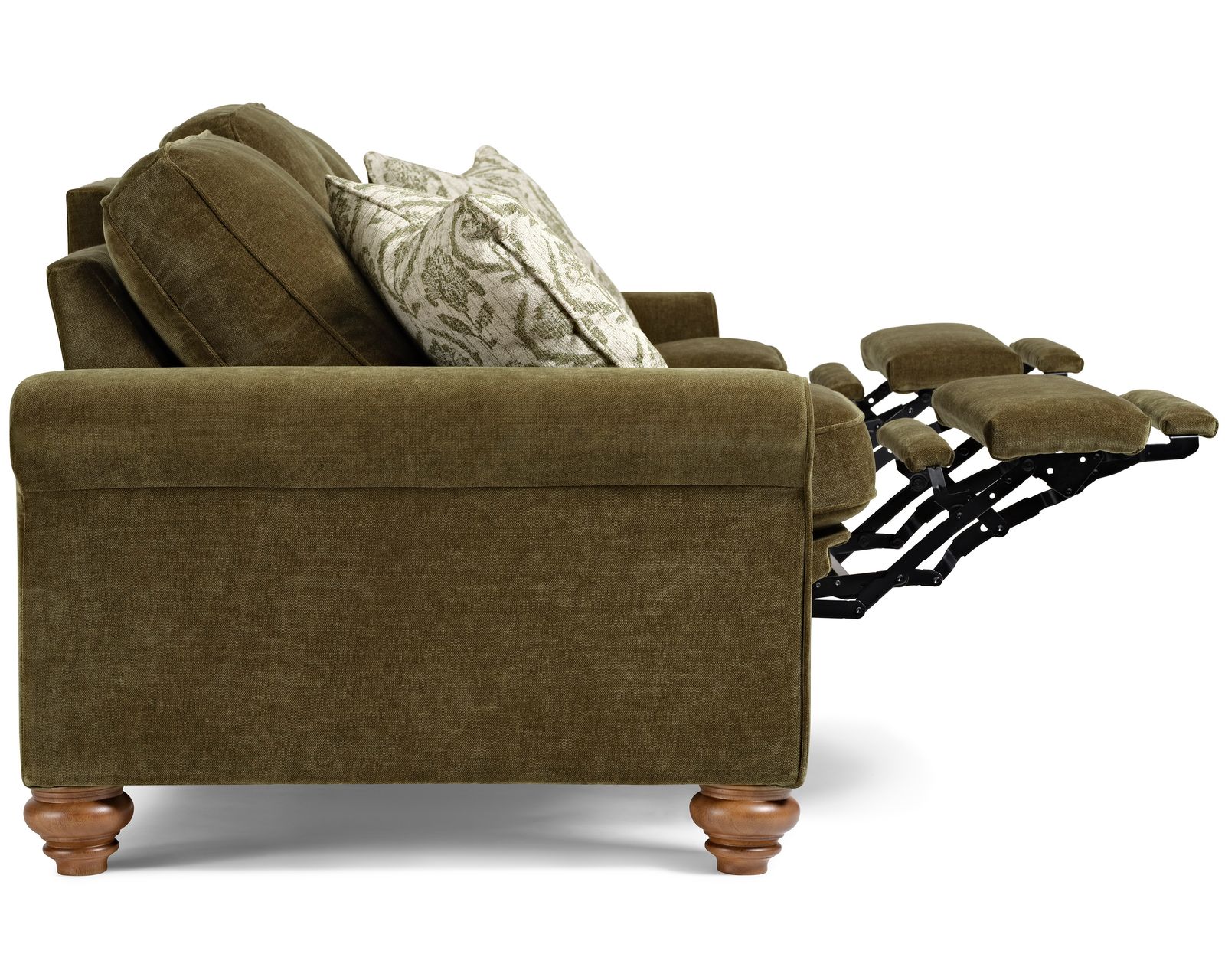 Weston 88" Power Incliner Sofa (+100 fabrics) 3 wood finishes - Where Comfort Meets American Craftsmanship.