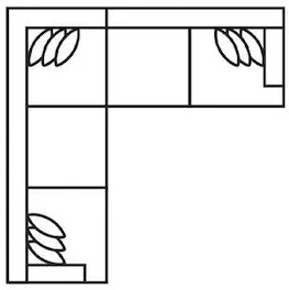 Layout C: Three Piece Sectional 114.5" x 114.5"