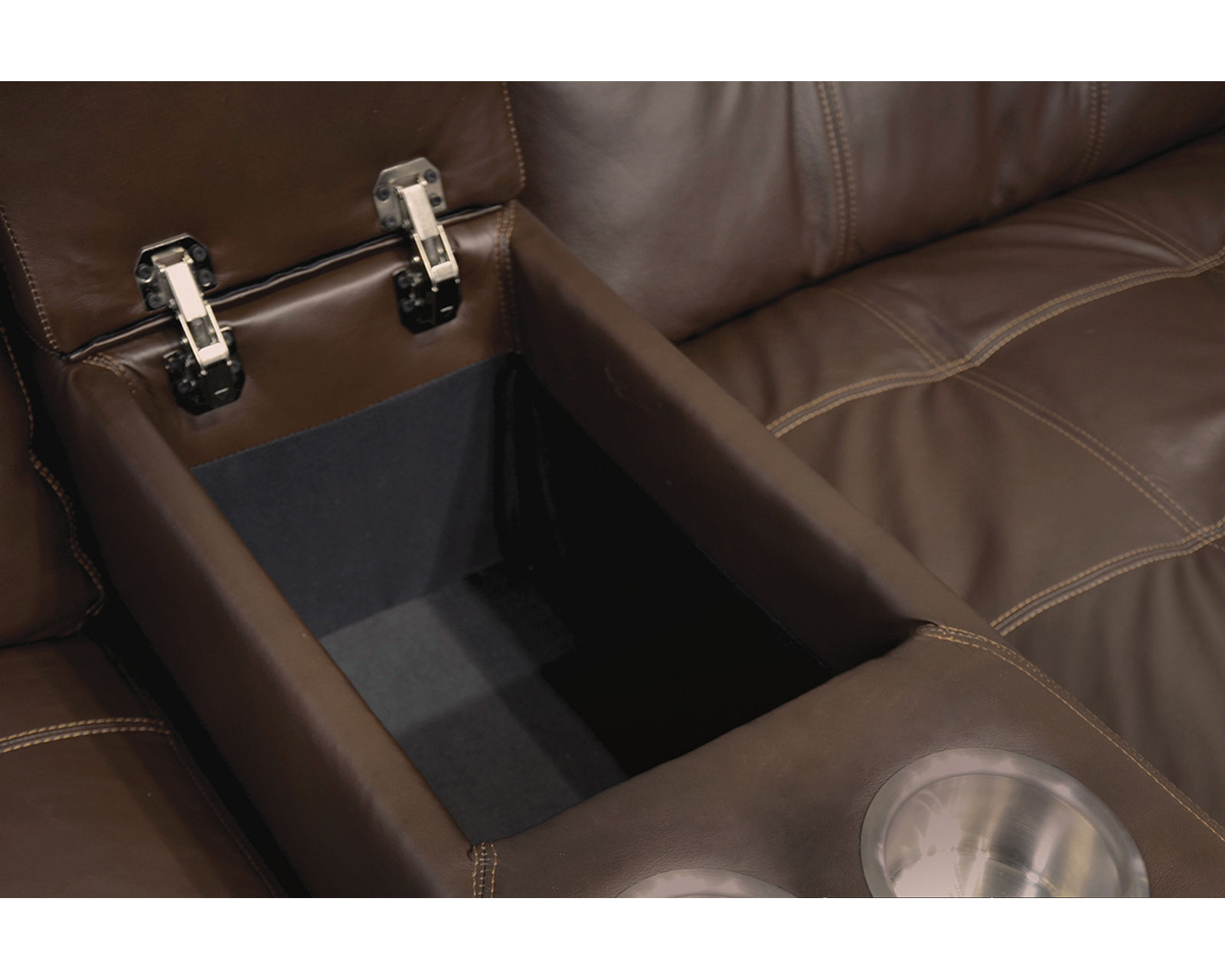 Siena Modular Top Grain Leather Sectional (includes pillows) - Siena Entertainment Console