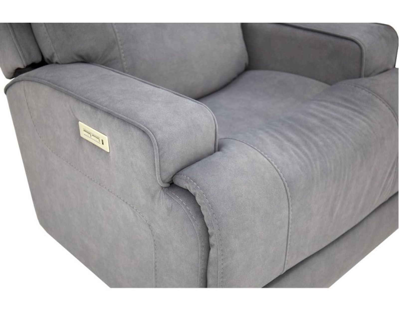 Ashbee 89" Zero Gravity Sofa w/Power Recline, Power Head Rests & 3" Footrest Extension (Dolphin) In stock