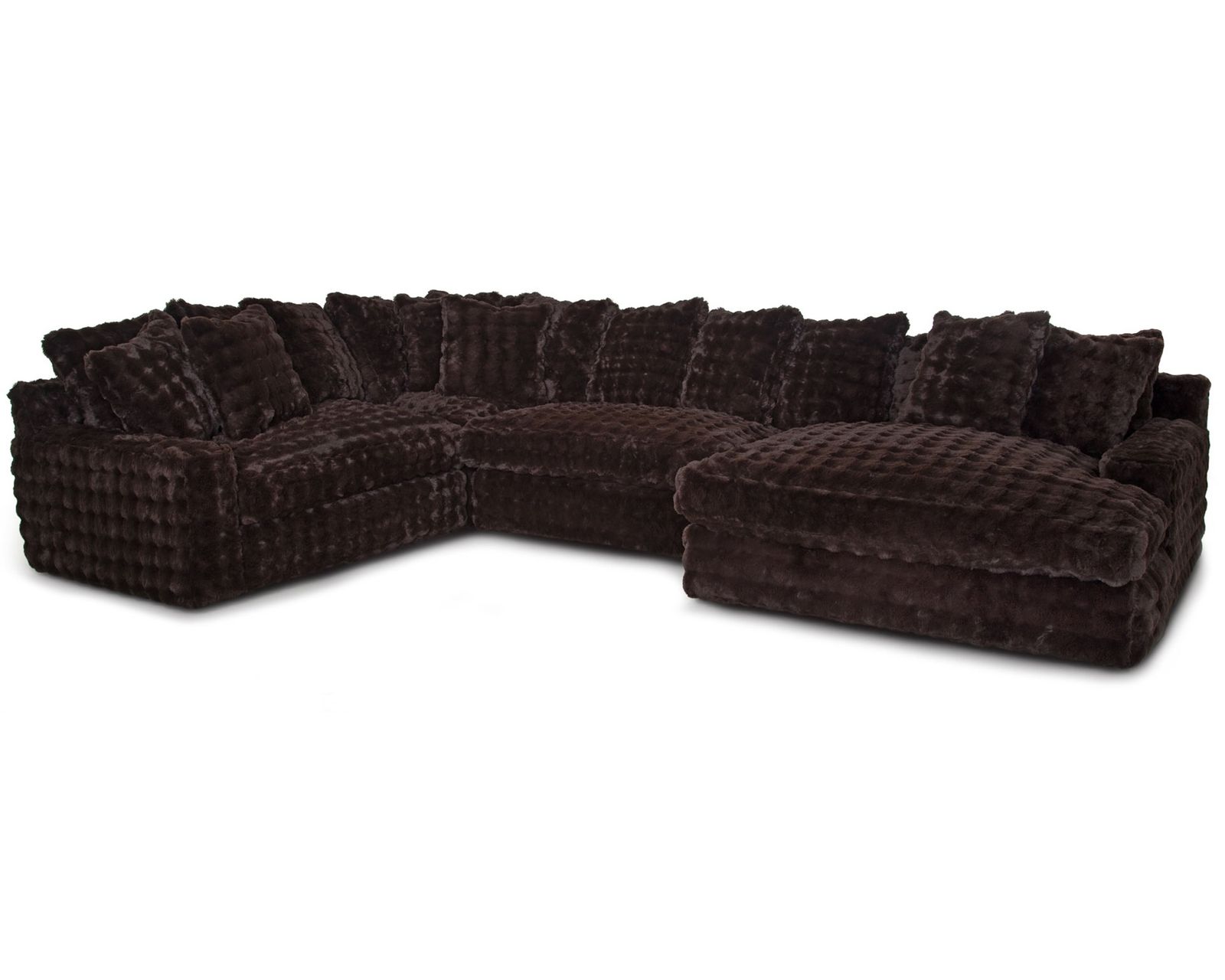 Angel 878 Modular Sectional (A Little Piece of Heaven — Oversized Comfort Made for Serious Lounging) two colors - Also Available in Fabric Color Chocolate