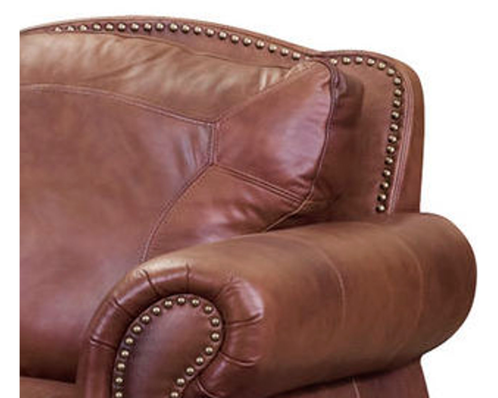 Arizona 89" All Leather Sofa - Genuine True 100% All Leather Product