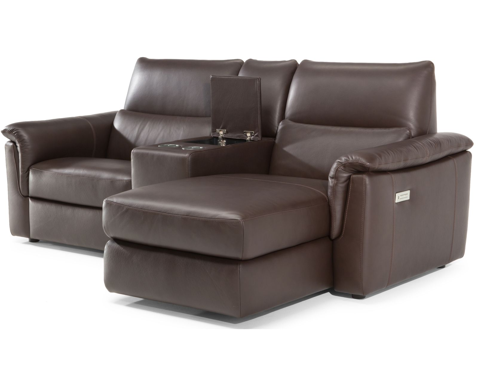 Amorevole C176 Triple Power Reclining Sectional (+50 leathers) - Layout C: Three Piece Reclining Sectional (2 Recliner)	