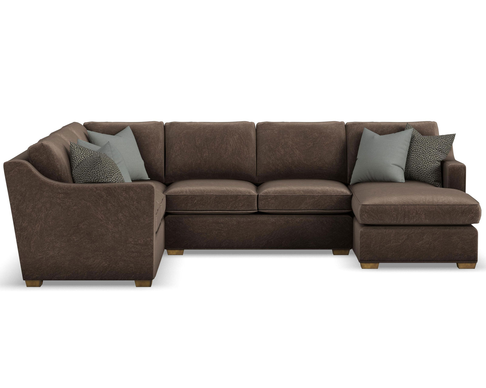 Milo 7050 Stationary Sectional  (+100 fabrics) - Layout F: Four Piece Sectional 97" x 127" x 69"