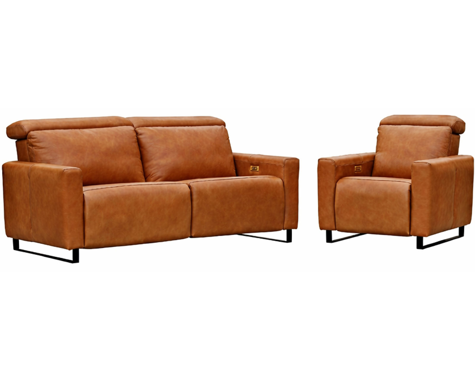 Florent Dual Power Reclining Sofa — Available in Standard & Wide Cushions, 140+ Leather Options, and 80", 84", or 112" Widths - Crafted to Last. Designed to Impress.