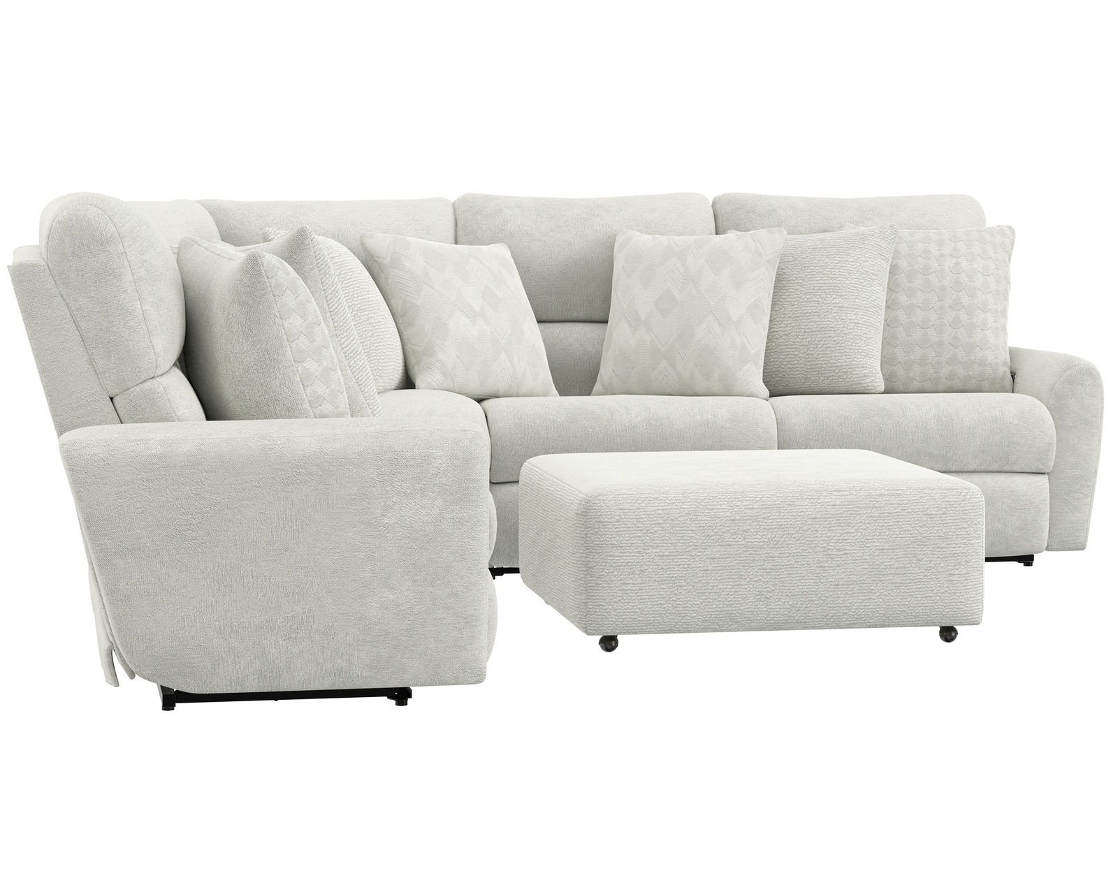Majesty 336 Deep Seat Power Reclining Sectional - Heavy Weight - 400 lb. per recliner  (+2 colors) - Premium quality starts on the inside
