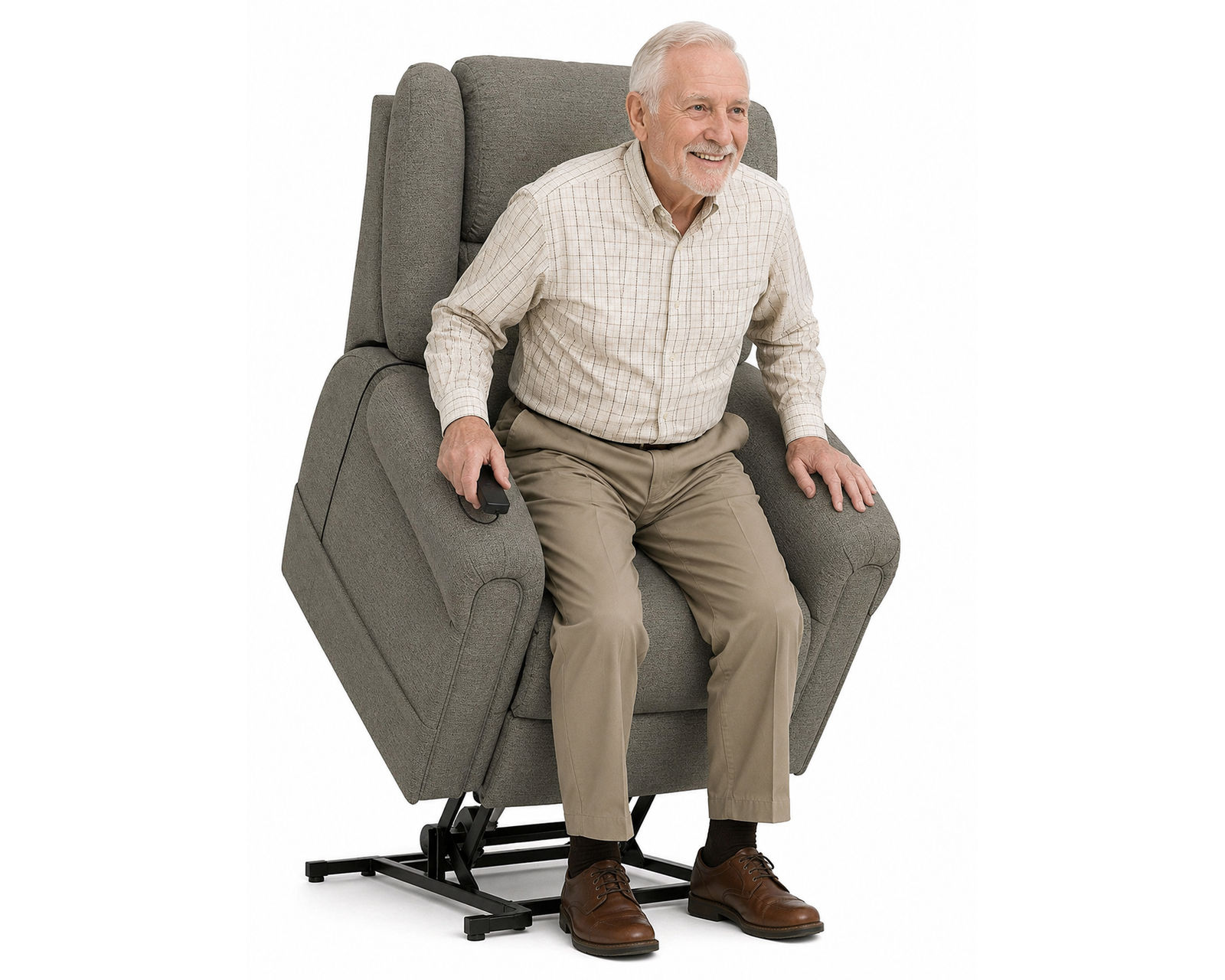 Paradise Power Lift Lay Flat Recliner with Power Headrest, Lumbar, CR3 Therapeutic Heat & Massage & Nanobionic Fabric Advanced Wellness (2 colors) - Where Comfort Meets Confidence.