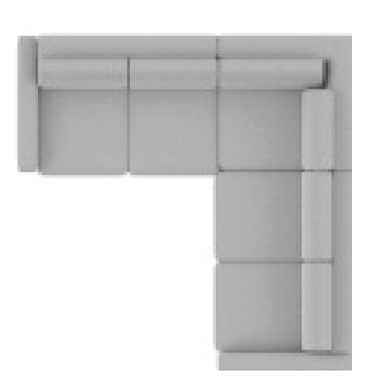 Layout C: Two Piece Sectional 97" x 94"
