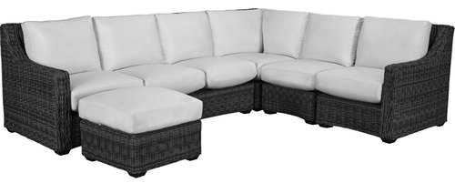 Oasis Outdoor Five Piece Sectional (Ottoman Additional Charge)