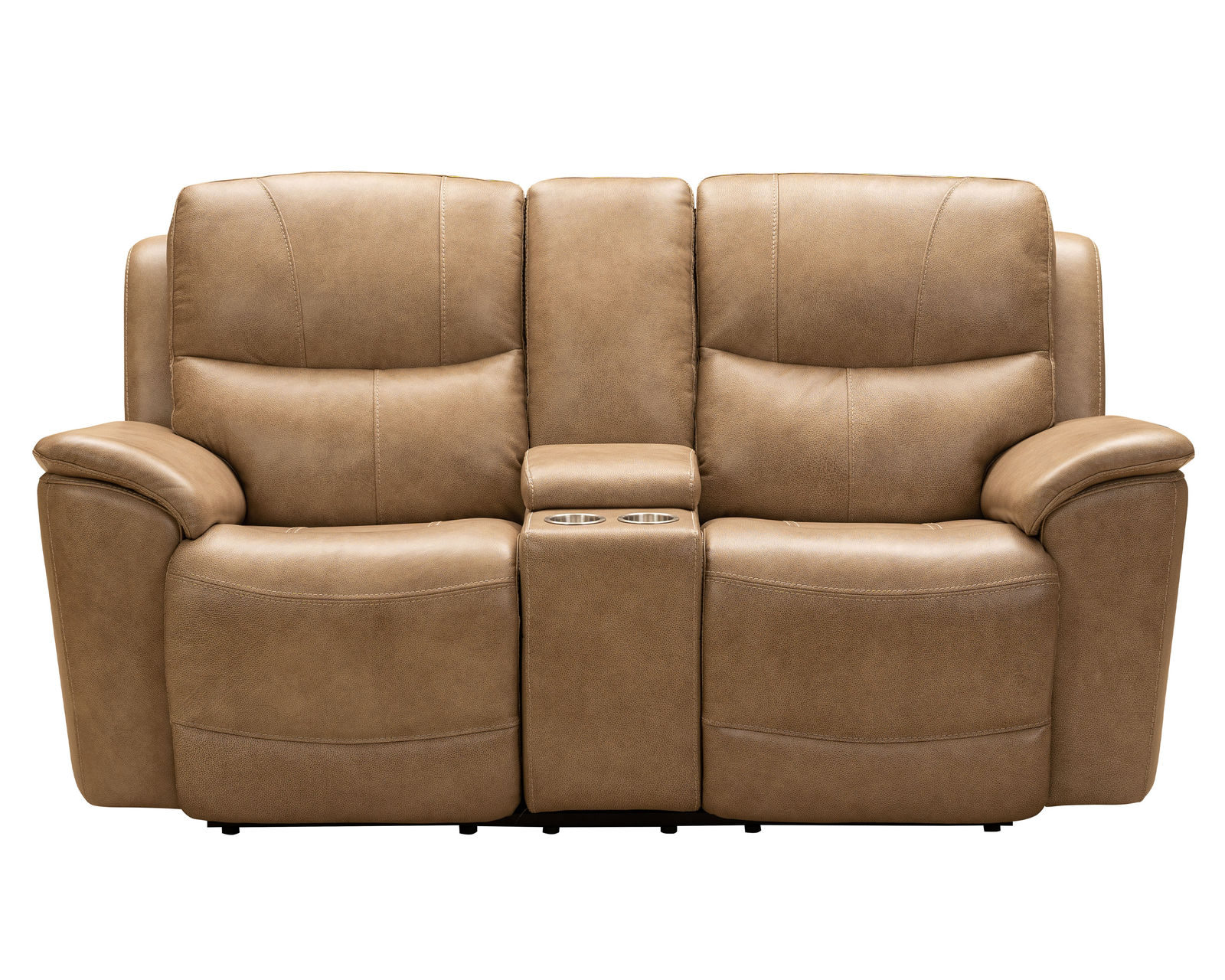 Kaden 88" Leather Power Headrest - Power Lumbar Power Reclining Sofa (Taupe) In stock - Kaden Leather Power Headrest - Power Lumbar Power Reclining Console Loveseat (Taupe)