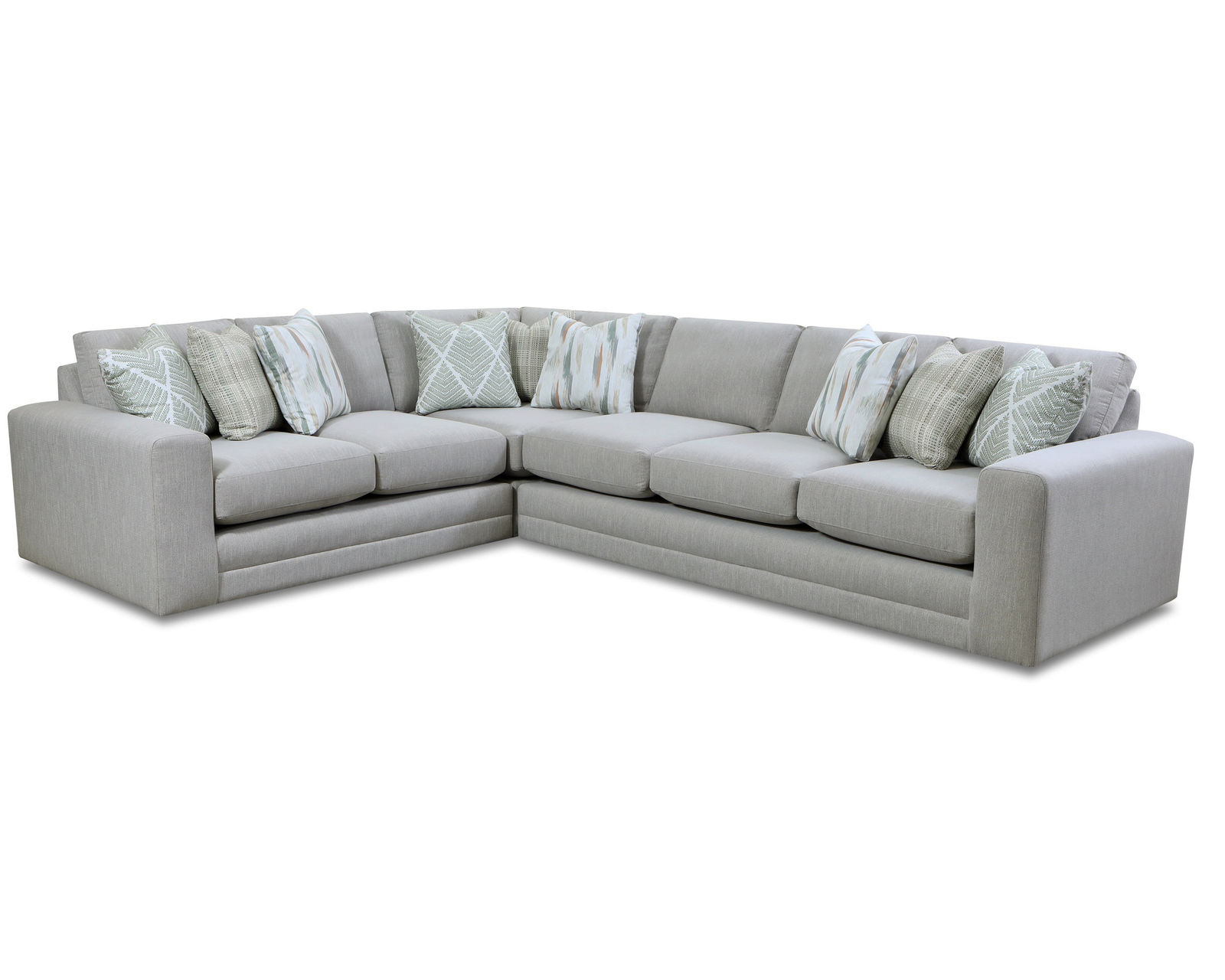 Charlotte Cremini Three Piece Sectional 7003 (Includes pillows) 133" x 107" - (b) Charlotte Cremini Three Piece Sectional 