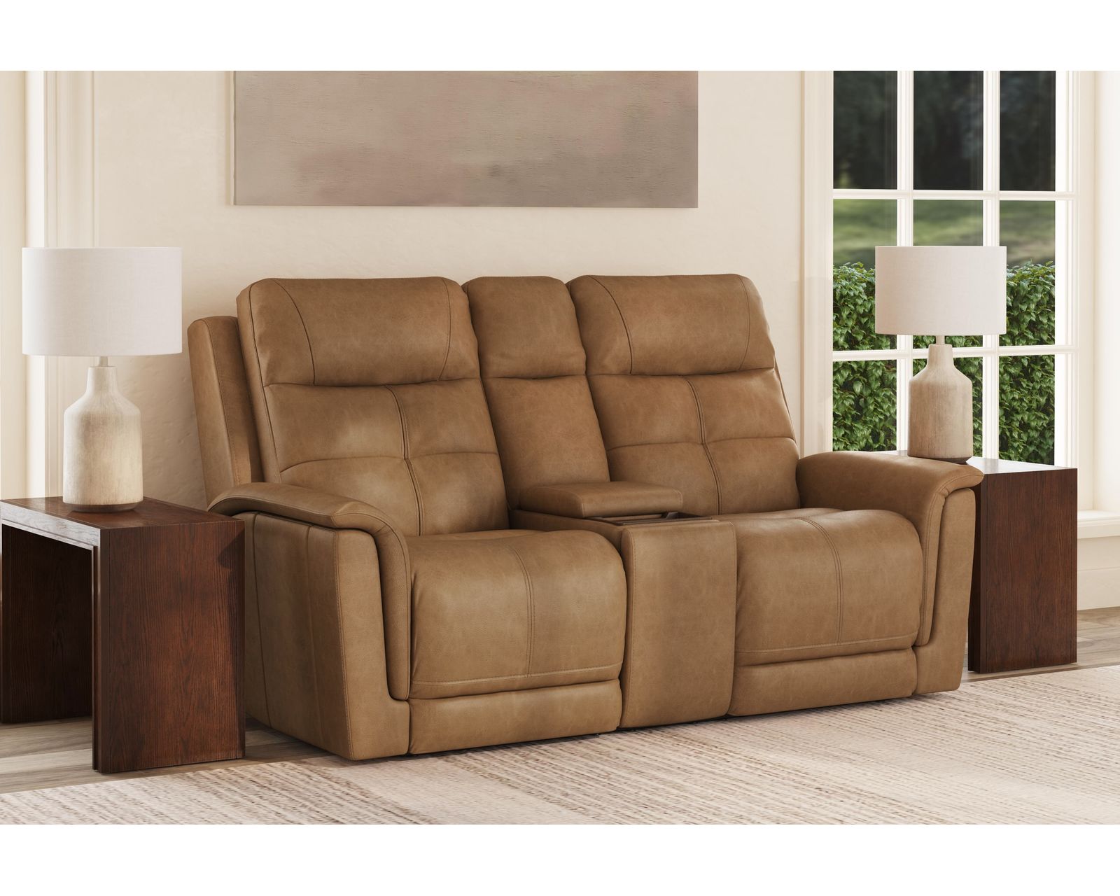 Ranger Triple Power Zero Gravity Reclining Console Loveseat with Heat and Massage (73") 2 colors - In stock - Includes Power Headrest, Power Lumbar, Power Recline with Zero Gravity
