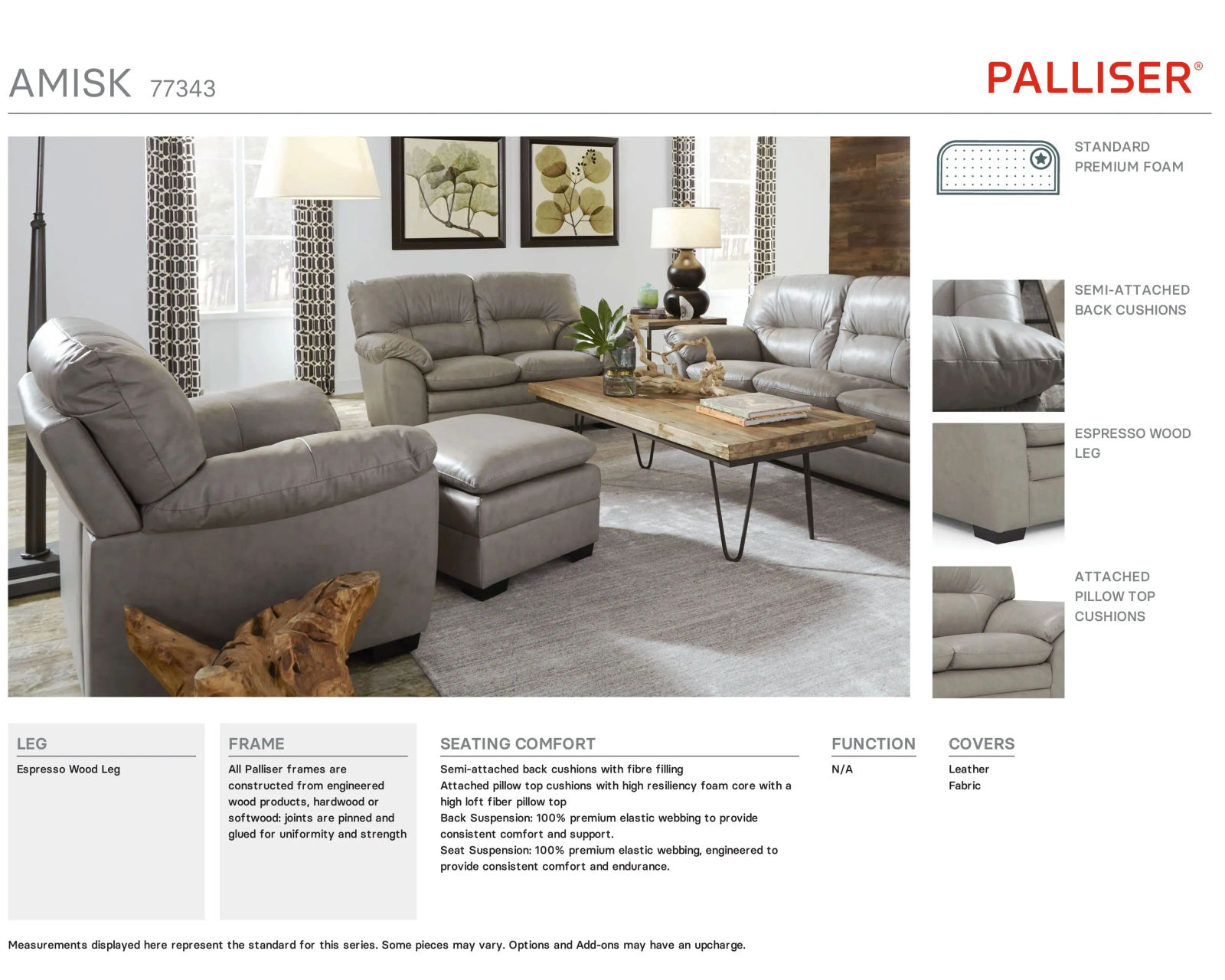 Amisk 77343 Sofa (84") +50 fabrics