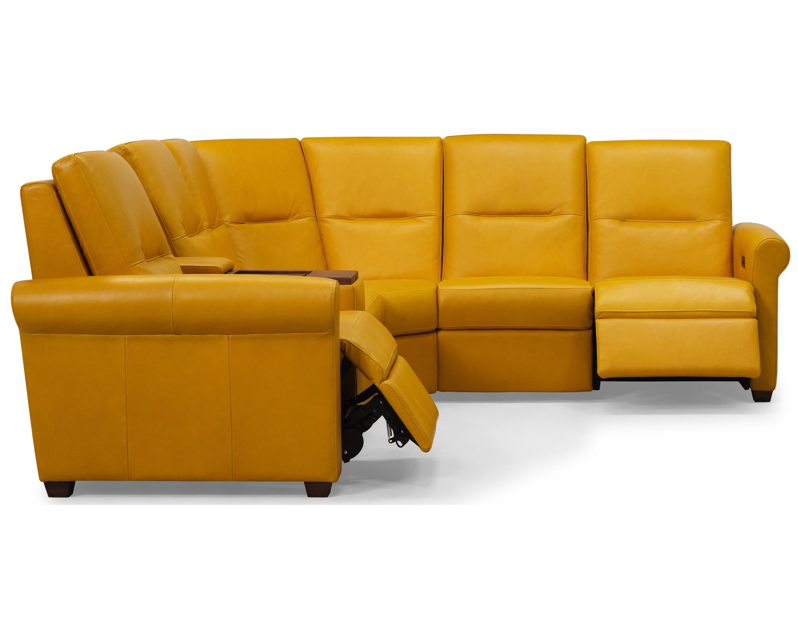 Essex 40112 Triple Power Reclining Sectional (+100 leathers) - Layout B: Three Piece Reclining Sectional (2 recliner) 110" x 98"