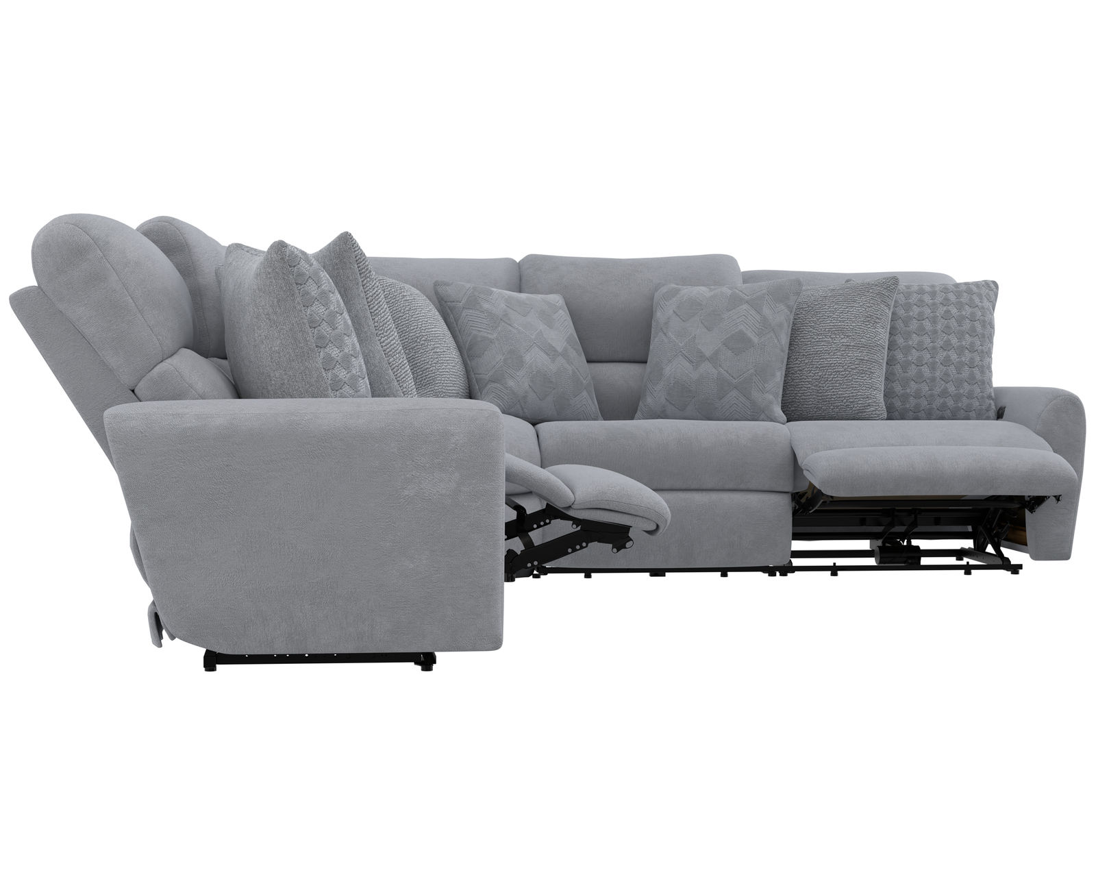 Majesty 336 Deep Seat Power Reclining Sectional - Heavy Weight - 400 lb. per recliner  (+2 colors) - Includes Comfort-Gel Memory Foam insert in the seat cushions keep you comfortable and cool