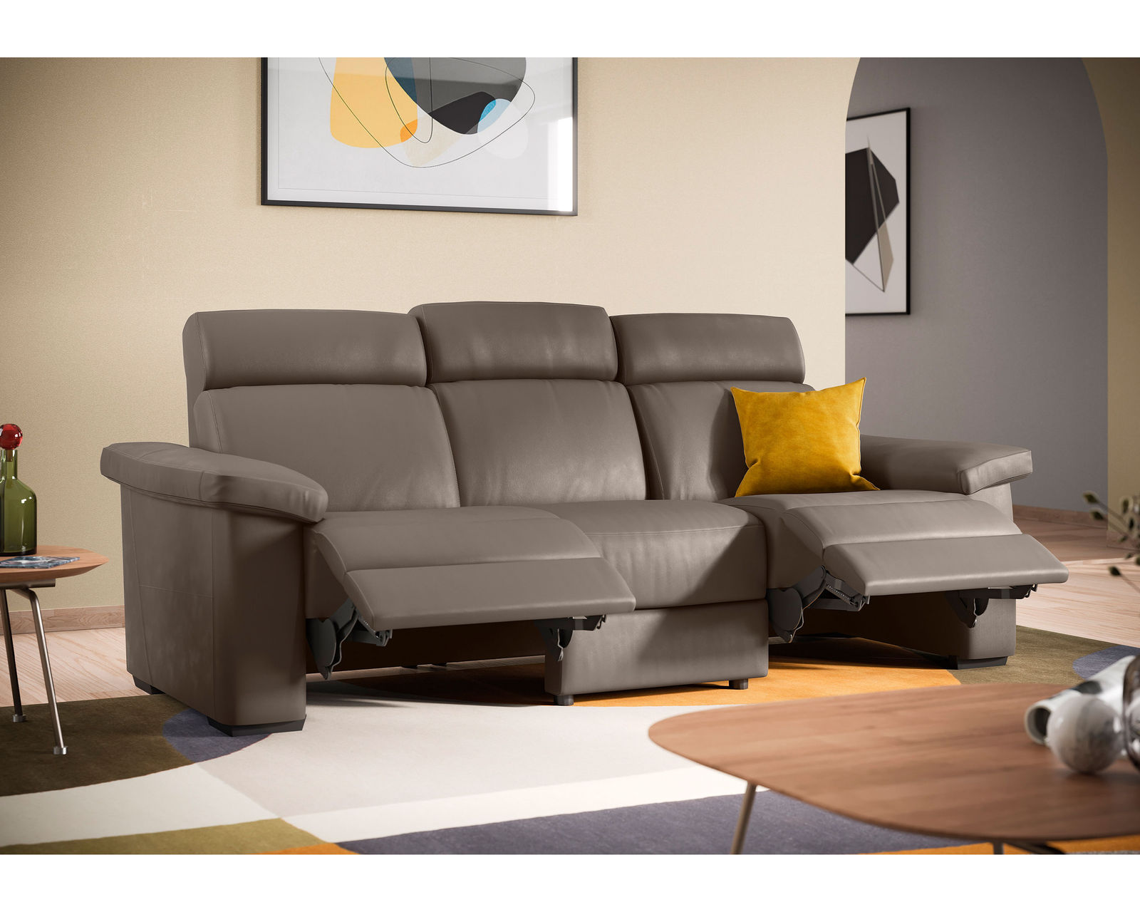 Estremo C126 Power Headrest Power Reclining Sofa 77" or 88" (+40 fabrics) - Estremo Power Headrest Power Reclining Sofa (88")