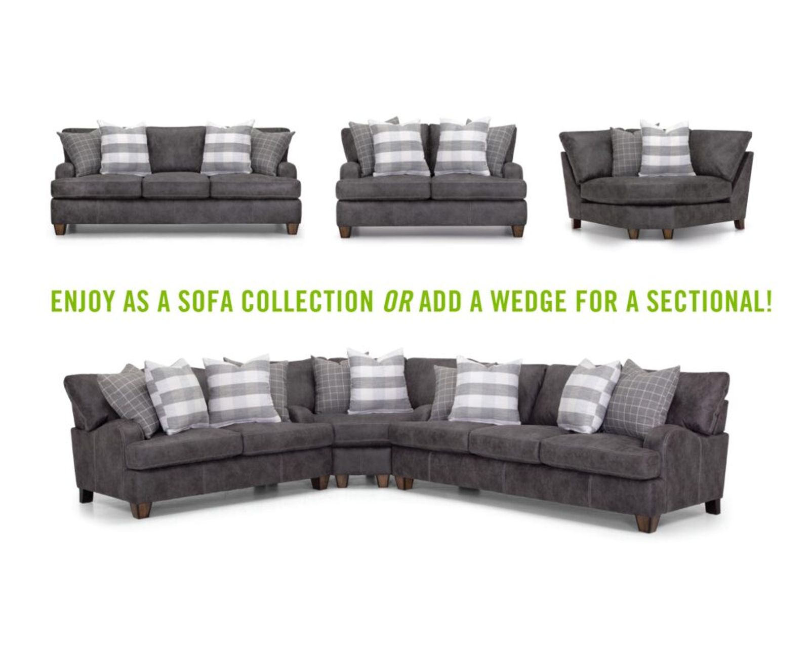 Darby 993 Stationary Sofa (93") Includes Pillows - Also available as a sectional