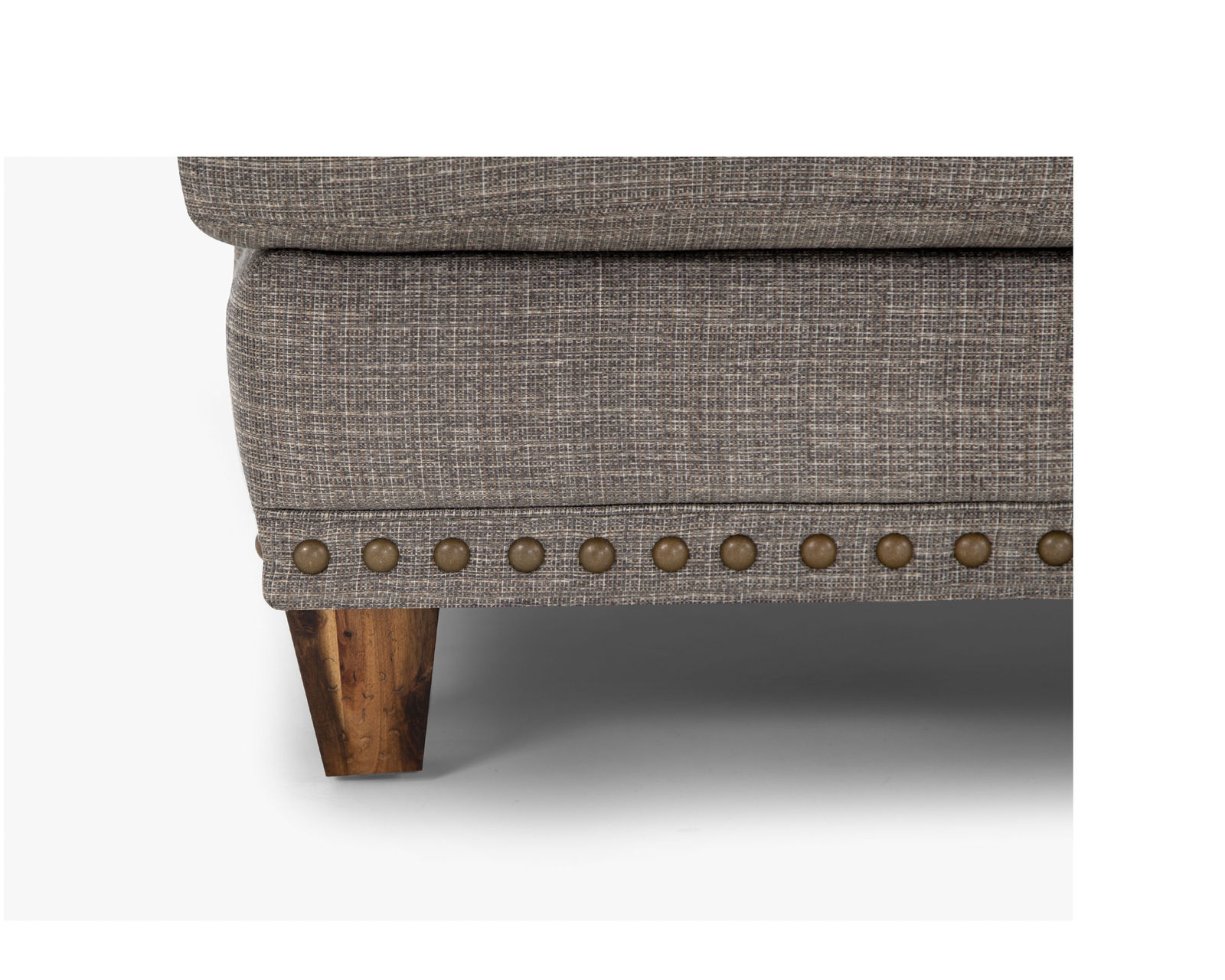 Julienne 864 Stationary Sectional (Includes Pillows) - Nailhead Trim