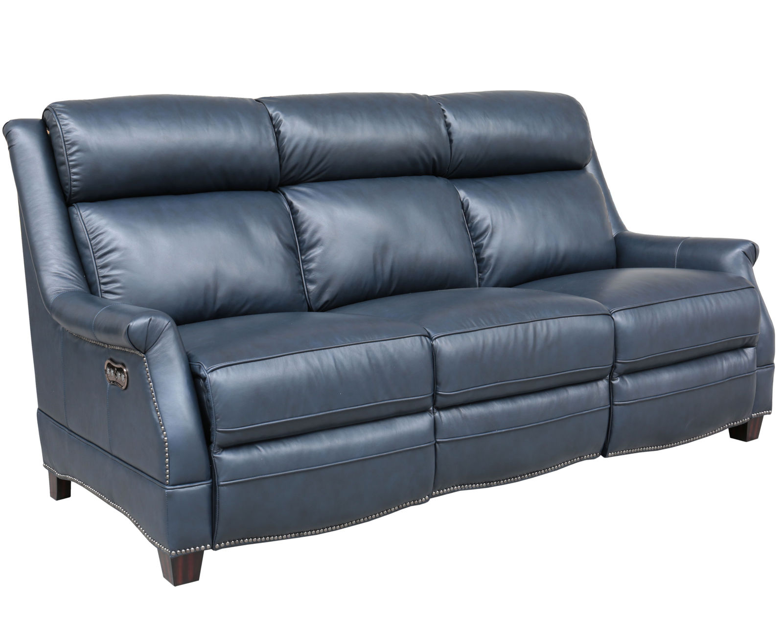 Warrendale 83" Leather Power Headrest Power Reclining Sofa (Blue) In stock - Warrendale Leather Power Headrest Power Reclining Sofa in Blue