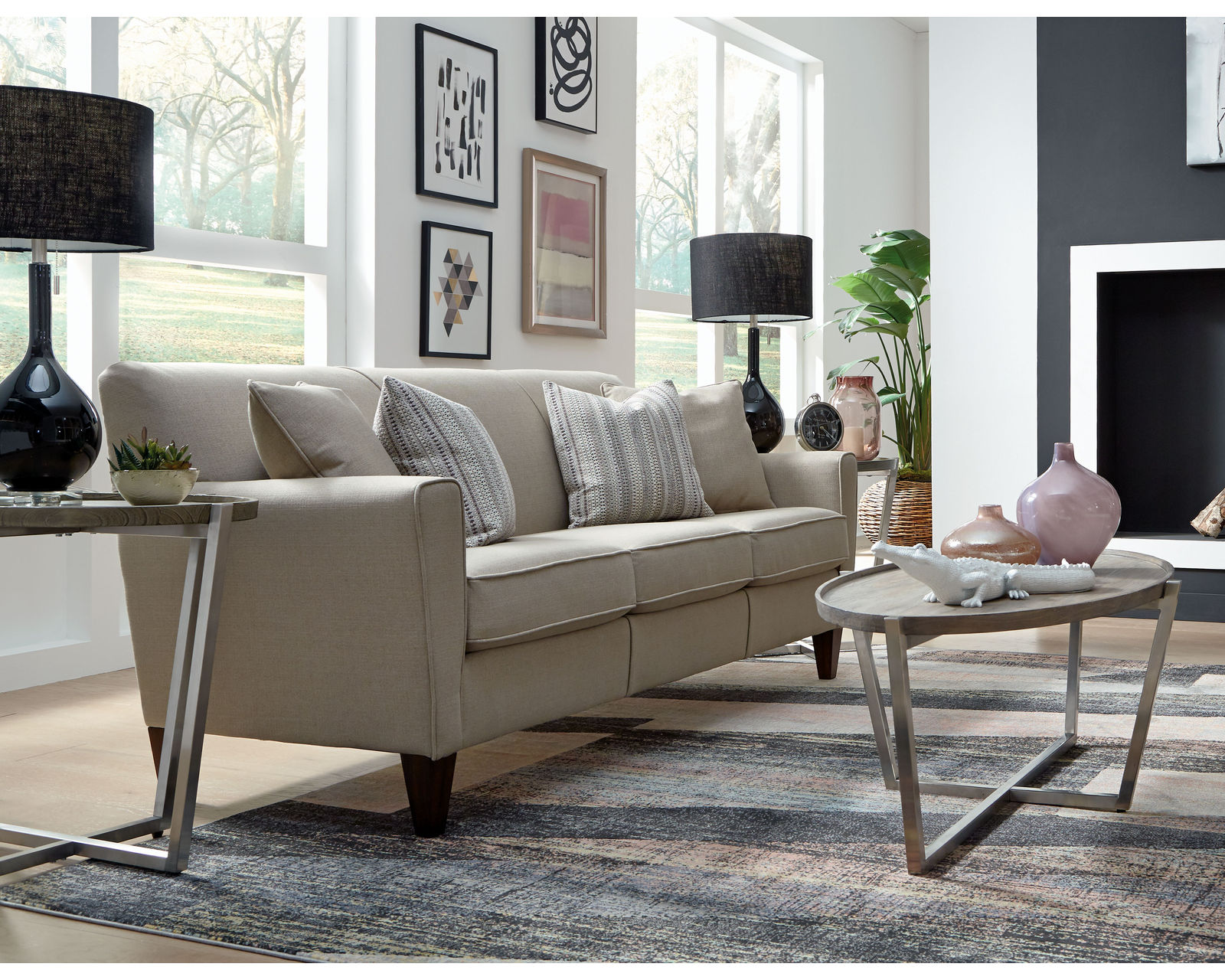 Digby 5966 Sofa (+100 fabrics) 70" or 80" - Flexsteel first year warranty covers everything (product and labor)