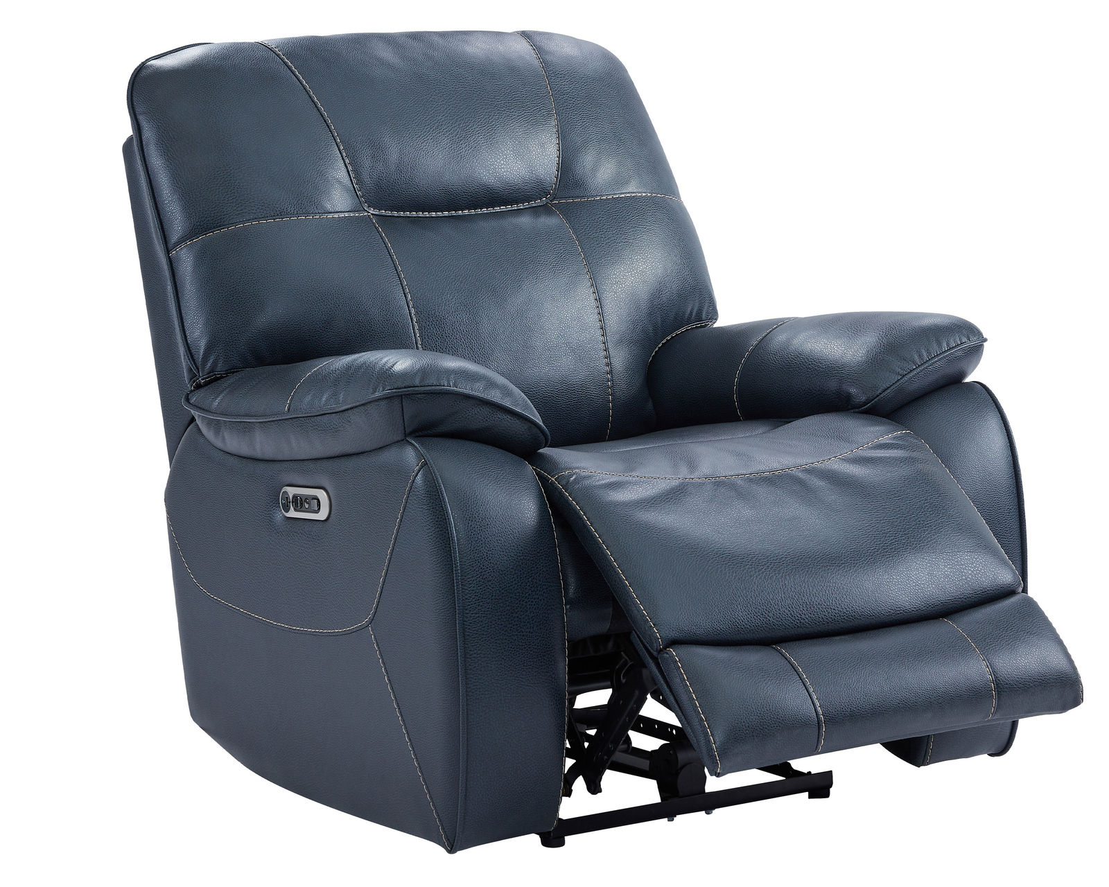 Axel Power Headrest Power Recliner in Admiral (In stock) - Axel Power Headrest Power Recliner in Admiral (Leather like fabric)