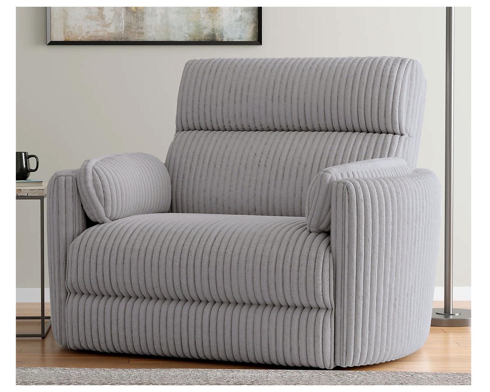 Radius XL Wide Power Glider Recliner Grey (in stock - Fast shipping) - Radius XL Grey Power Glider Recliner