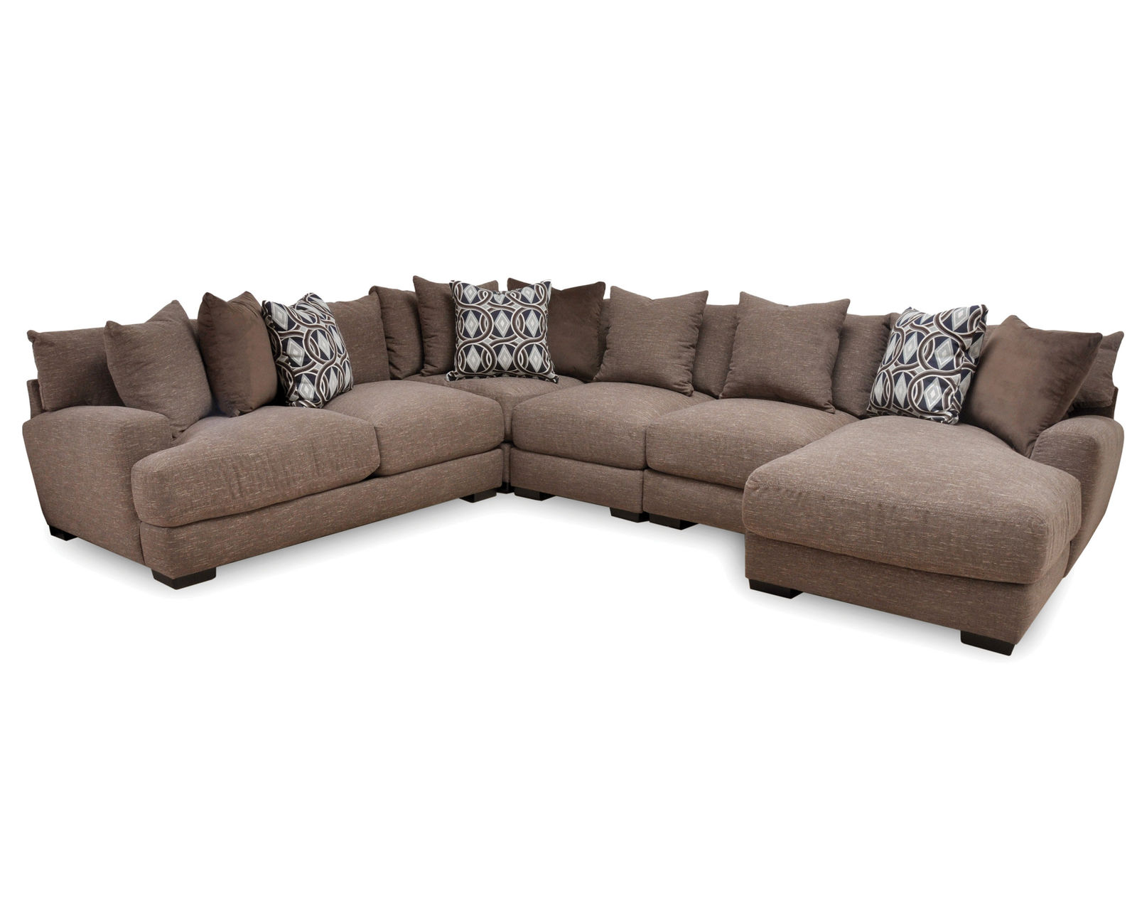 Cadet 808 Chaise Stationary Sectional (Pillows Included) - Sectional Layout G: Cadet 808 Chaise Sectional