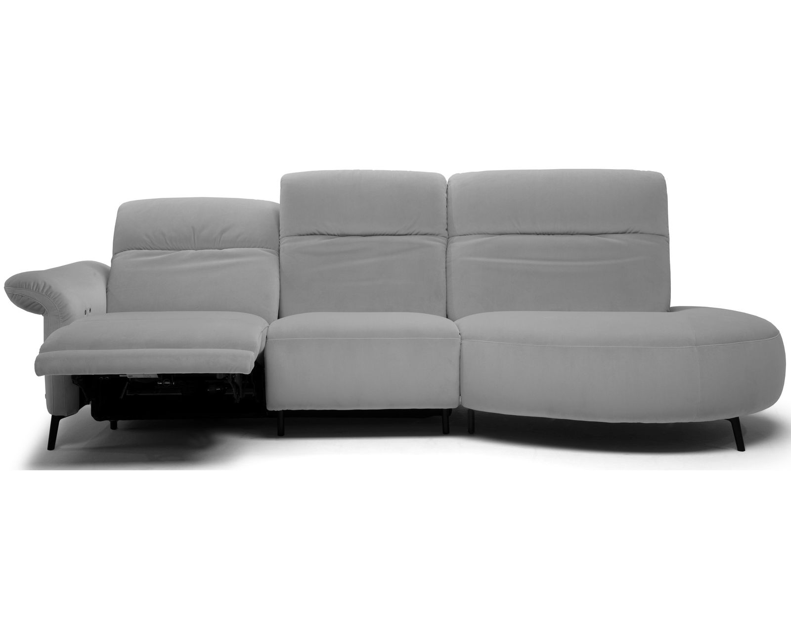 Venezia C300 Power Reclining Sectional (+50 leathers) - Layout E: Three Piece Sectional 62" x 113" (1 recliner)
