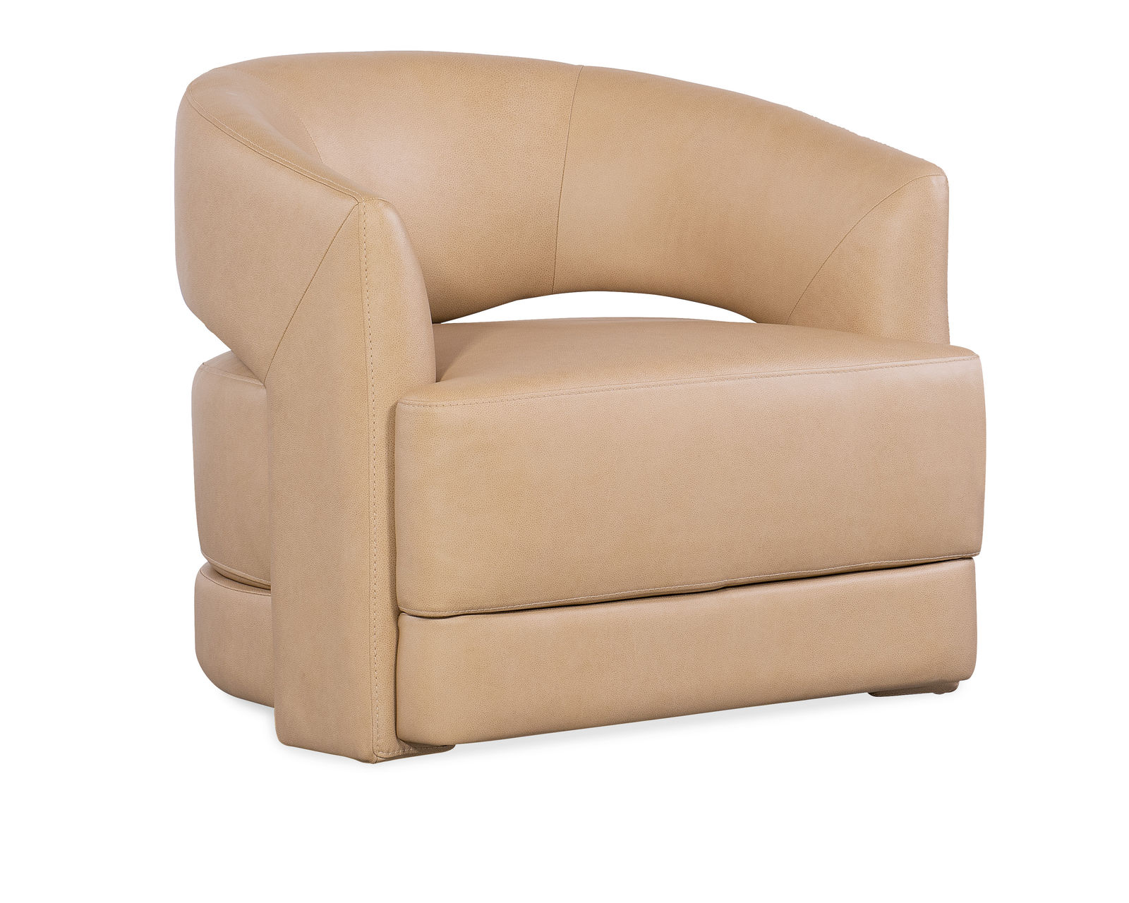 Keys Leather Tan Sofa 97" (In stock) - Keys Swivel Chair