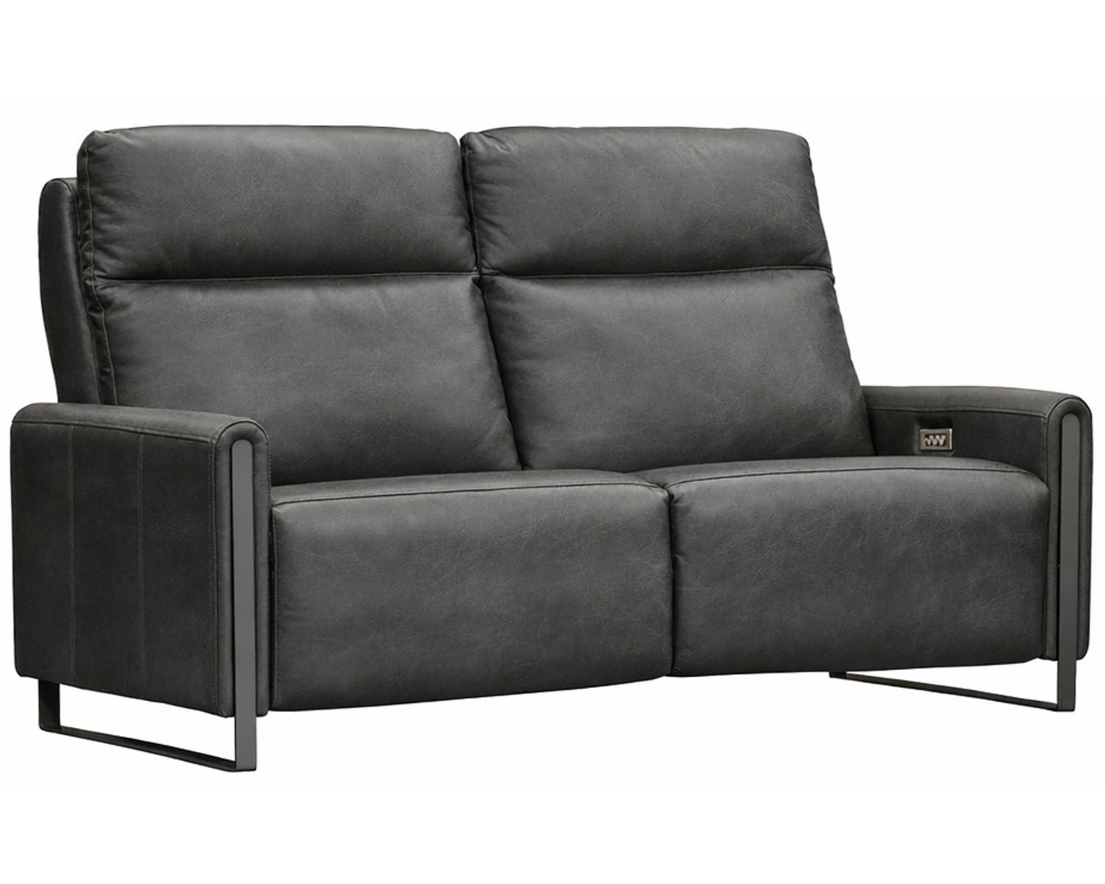 Bay Dual Power Reclining Sofa — Available in Standard & Wide Cushions, 140+ Leather Options, and 74", 79", or 106" Widths - Bay 74" Power Headrest Power Reclining Sofa (Wide Seat, 2 Cushions)