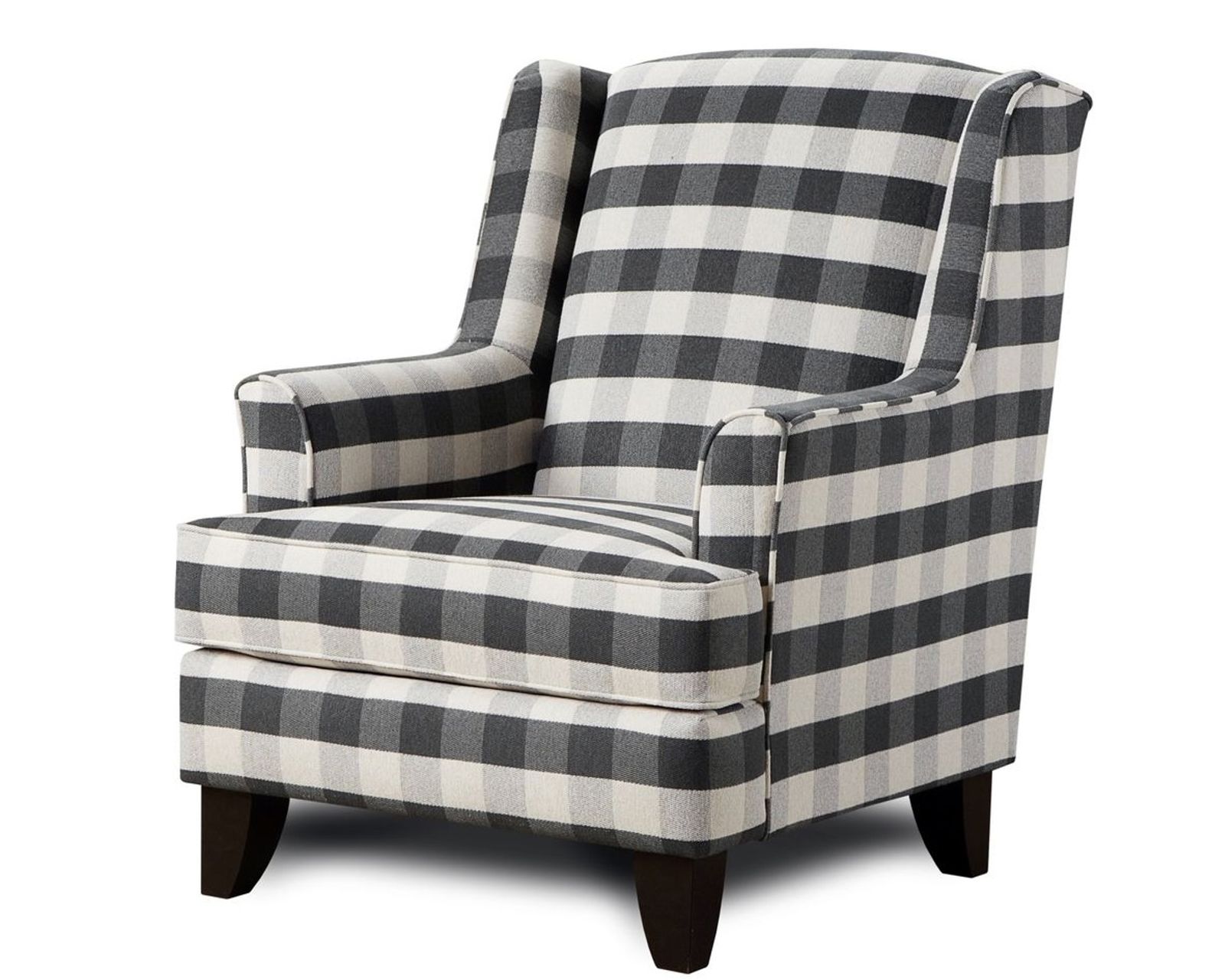 Popstitch Shell Three Piece Stationary Sectional (performance fabric) 122" x 122" - Brock Charcoal Accent Chair 260-C (performance fabric)