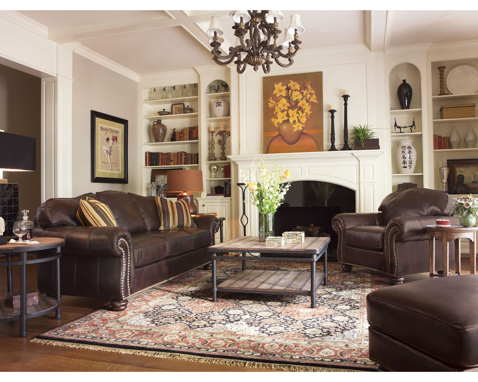 Bexley 3646 Leather Nailhead Sofa (+50 leathers) 91"