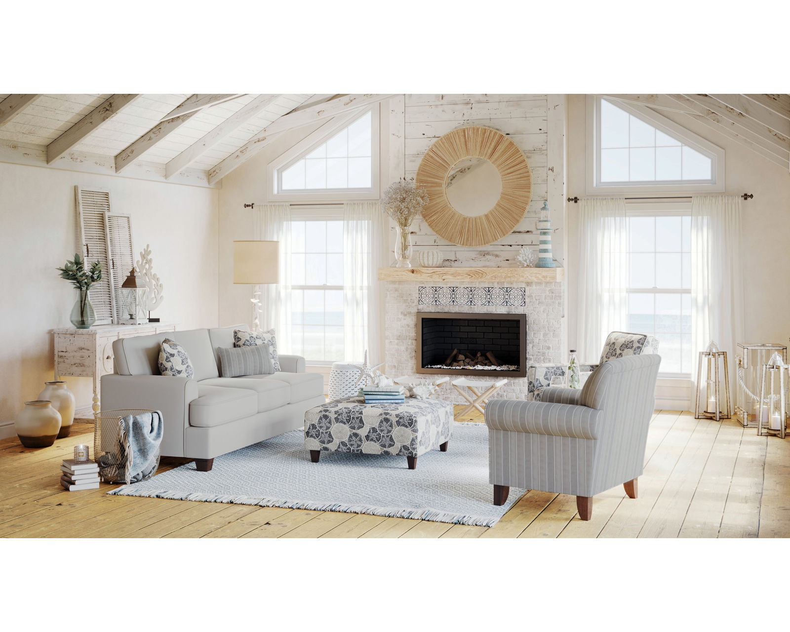 Max Pearl 85" Sofa 68-00-KP (includes pillows) performance fabric - This entire living room is available and on sale