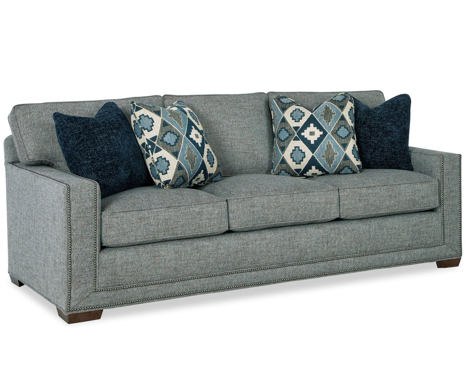 Daniel 90" Stationary Sofa (Performance fabrics) 723250BD -  Wide track arms, loose box-border backs