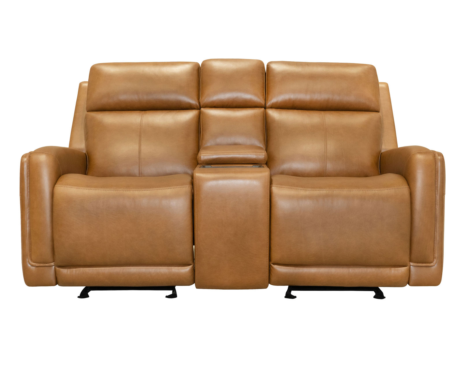 Alister 71" Leather Power Gliding Loveseat with Console, Power Headrests & Lumbar (+3 colors) in stock