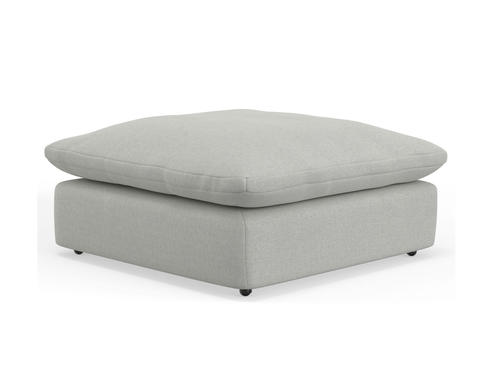 Stratus Power Reclining Sectional (3 power recliners) - Stratus 47" Square Cocktail Ottoman w/ Casters