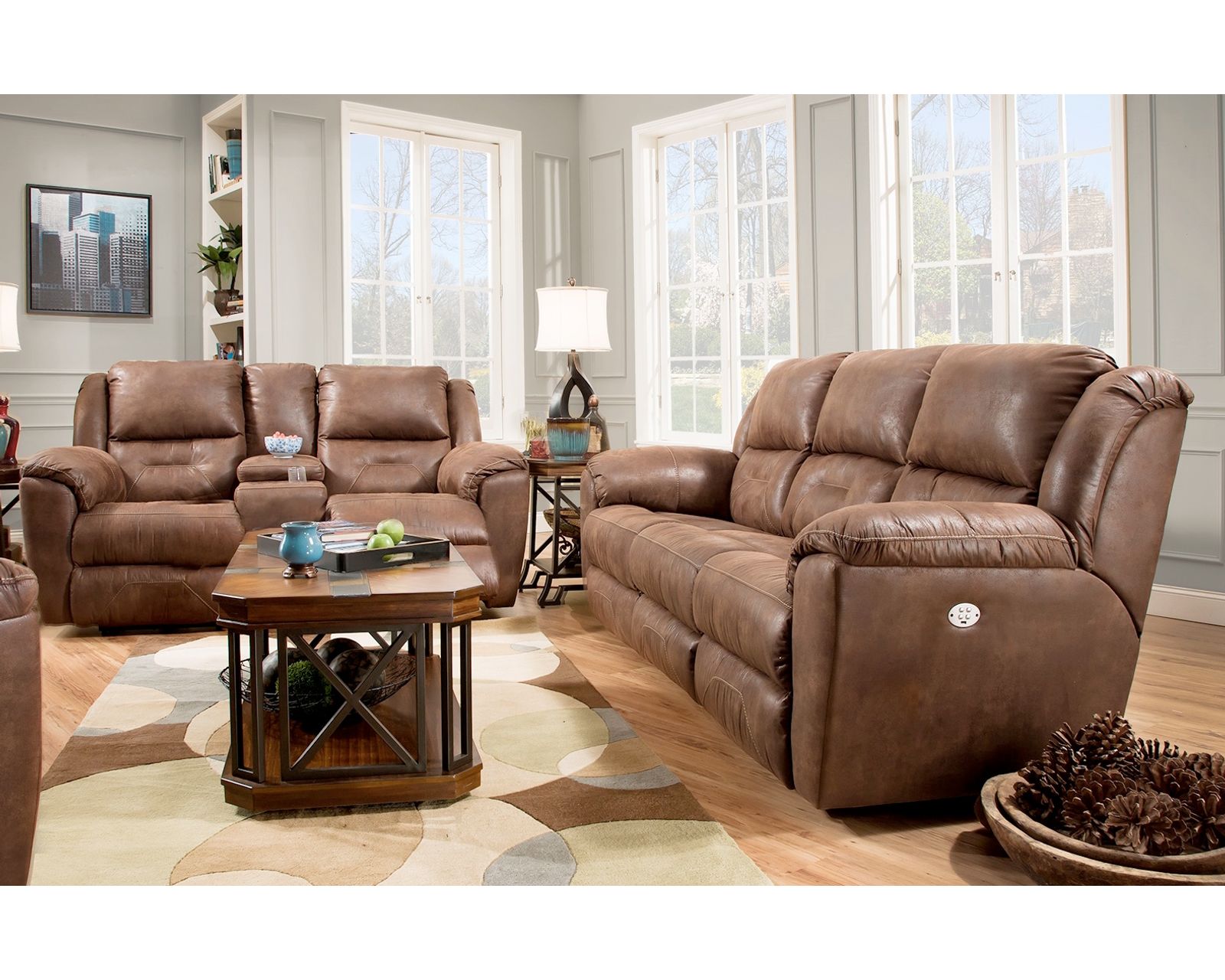 Pandora 751 Reclining Sofa (92") +150 fabrics and leathers - Center stitching and French seam shaping which lend to its transitional character