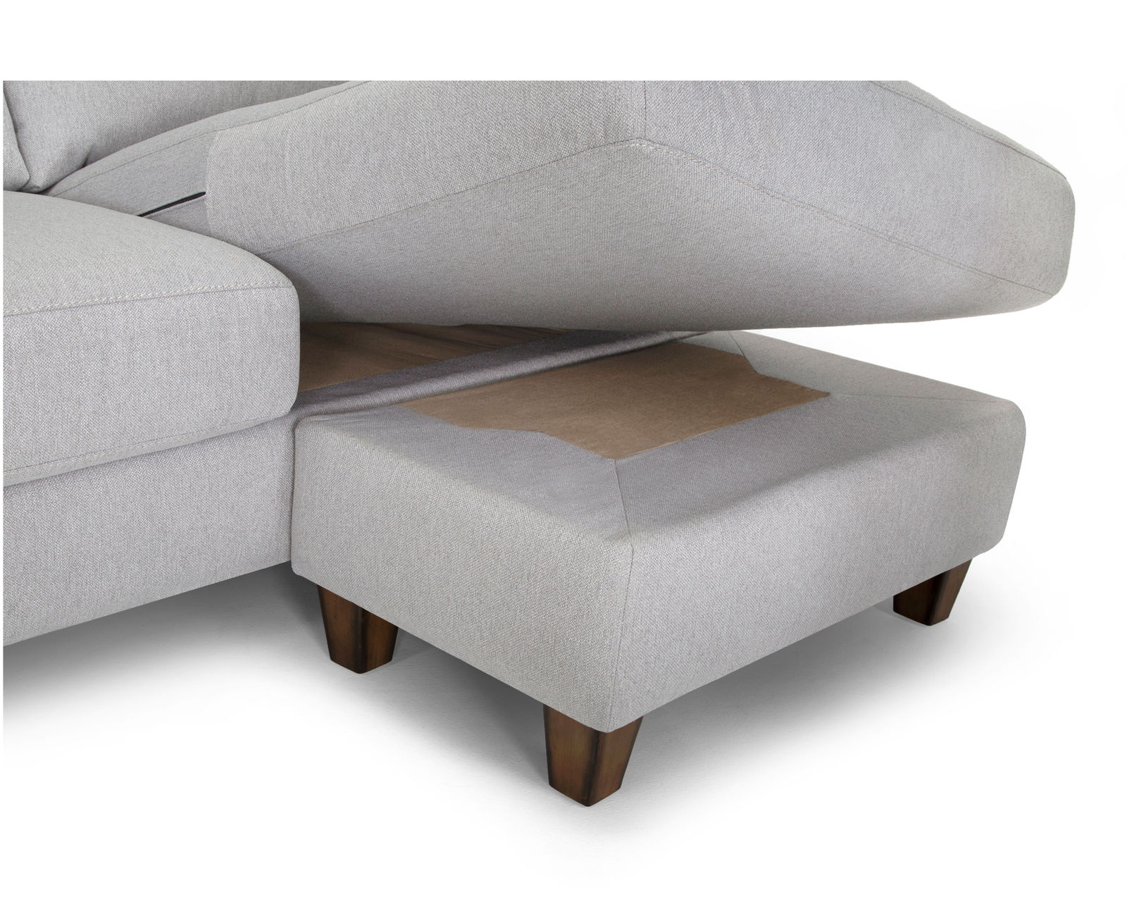 Bradshaw 95" Sofa with Reversible Chaise Ottoman (Includes pillows) - Features a chaise padded cushion with ottoman