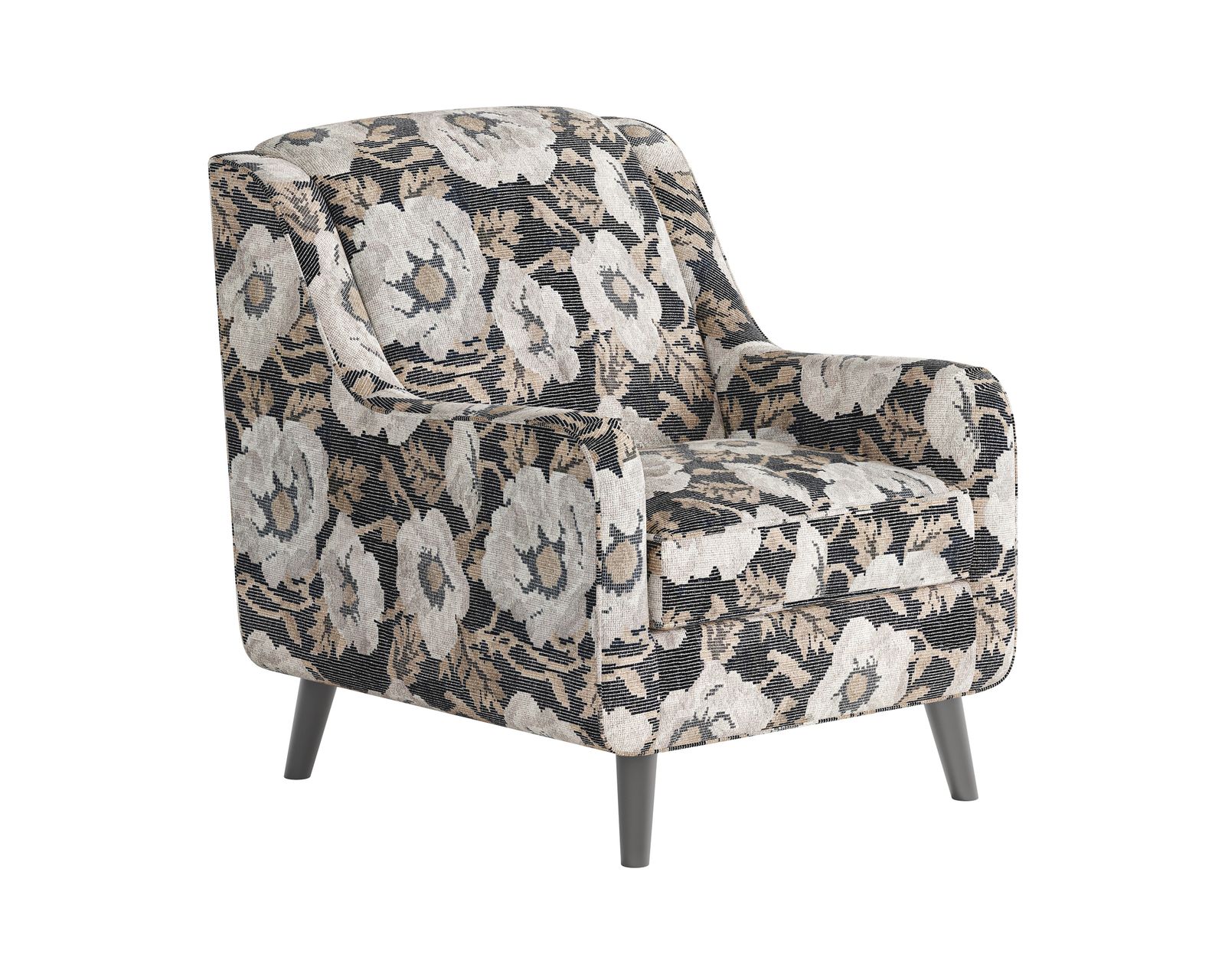 Argo Ash 98" Sofa - 7005-00KP (Includes pillows) - Bloom Carbon Accent Chair 240