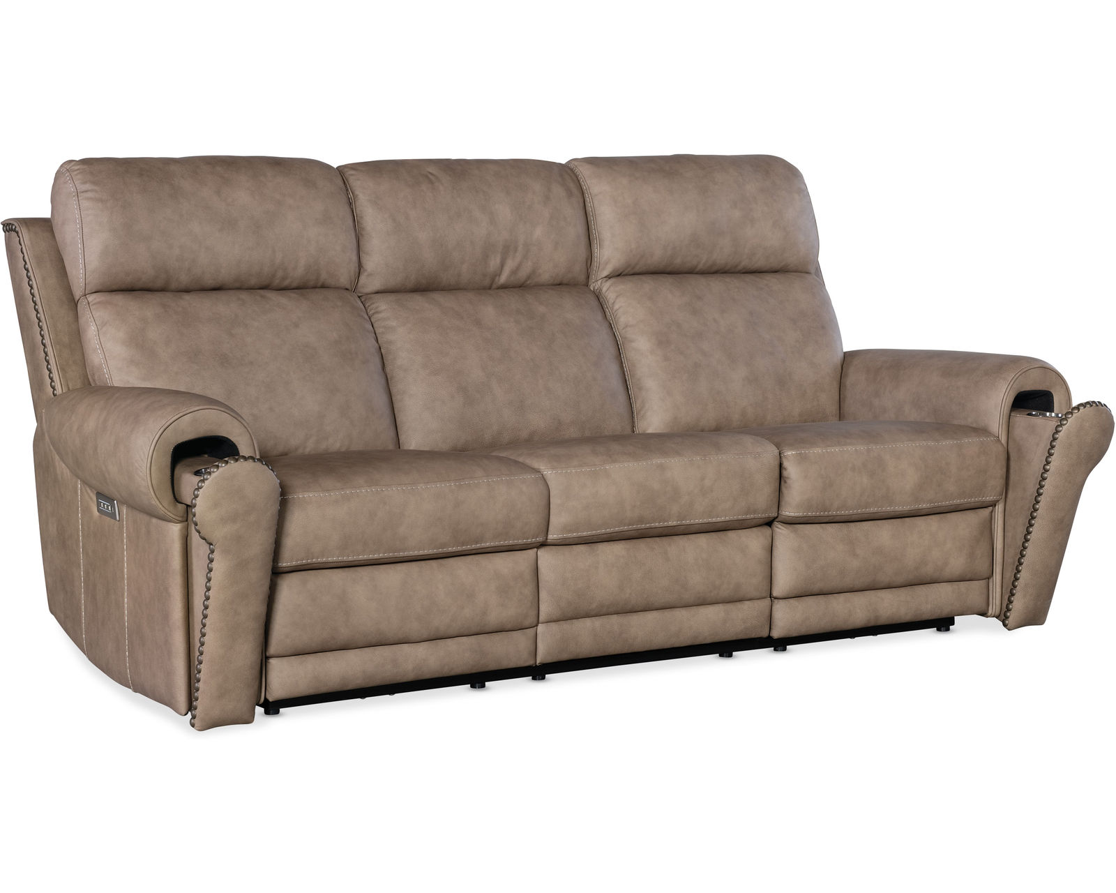 Duncan Triple Power Reclining Sofa 90" (In stock) - Duncan Power Sofa with Power Headrest & Lumbar