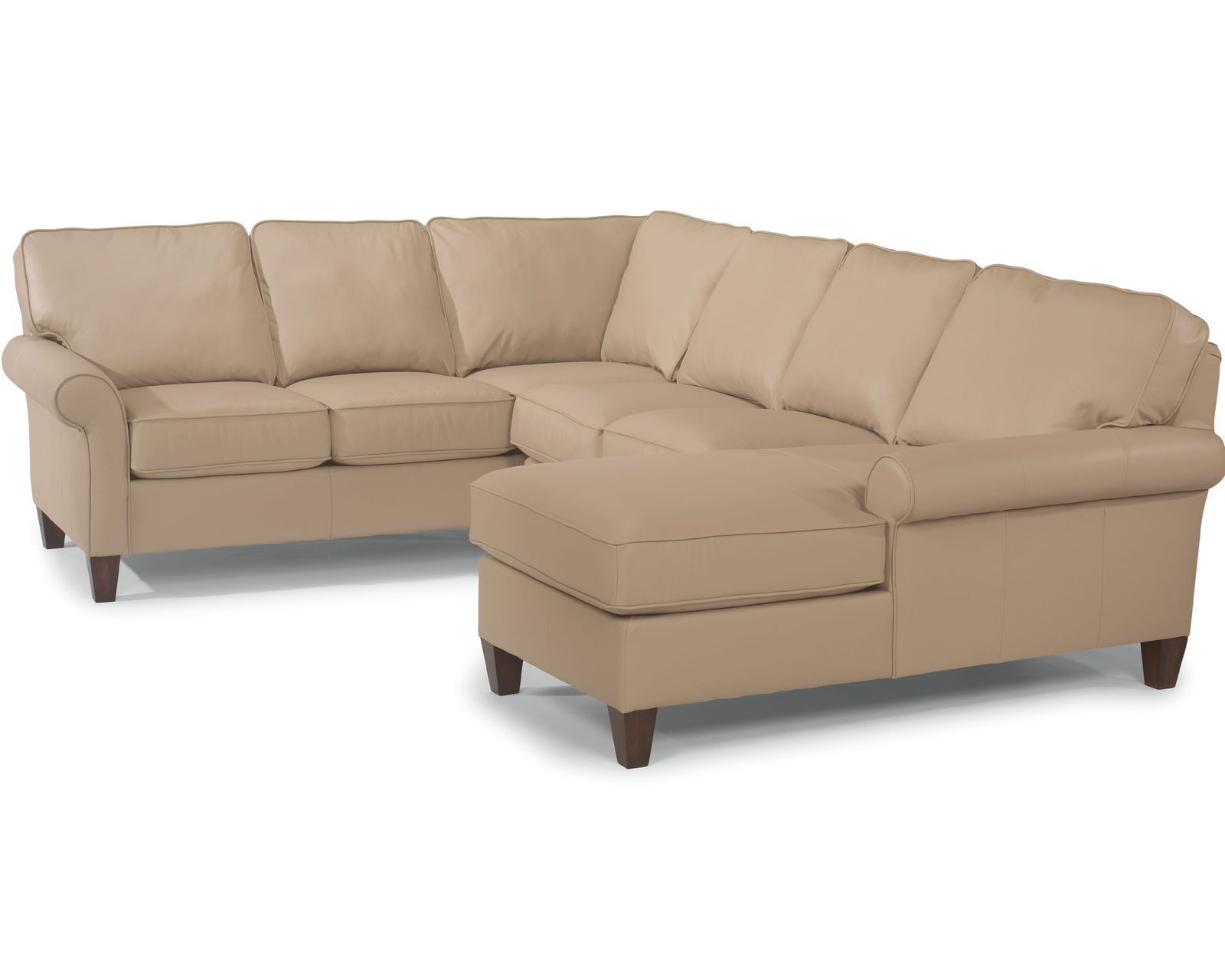 Westside Leather Sectional (Leather choices) - Sectional Layout E:  Lifetime Warranty on internal structures